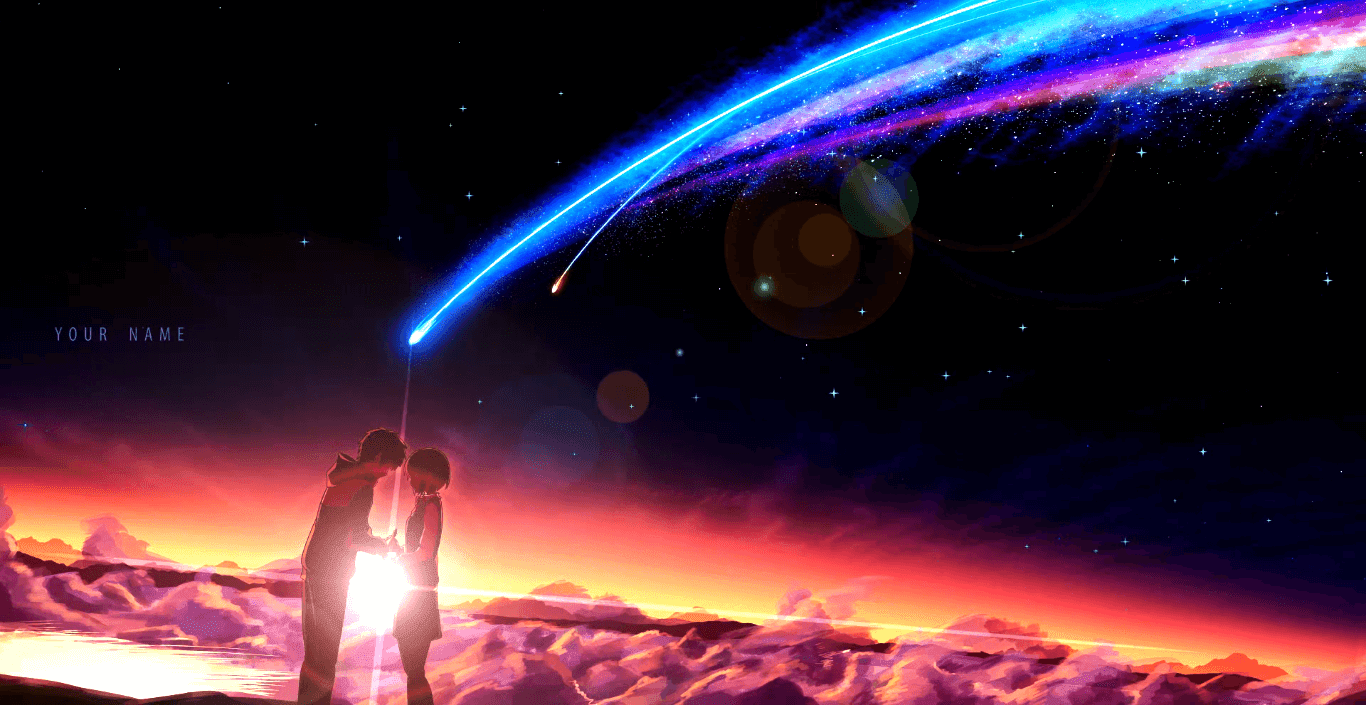 1366x705 Kimi no Na wa. Your name HD (movie ost Sparkle) Wallpaper Engine