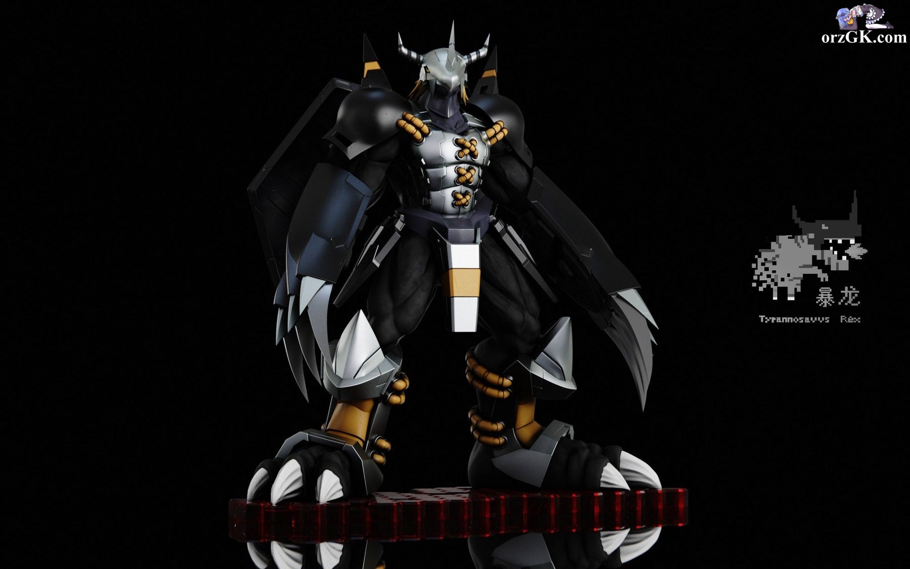 1800x1126 Tyrannosaurus Rex Studio WarGreymon and MetalGarurumon PRE