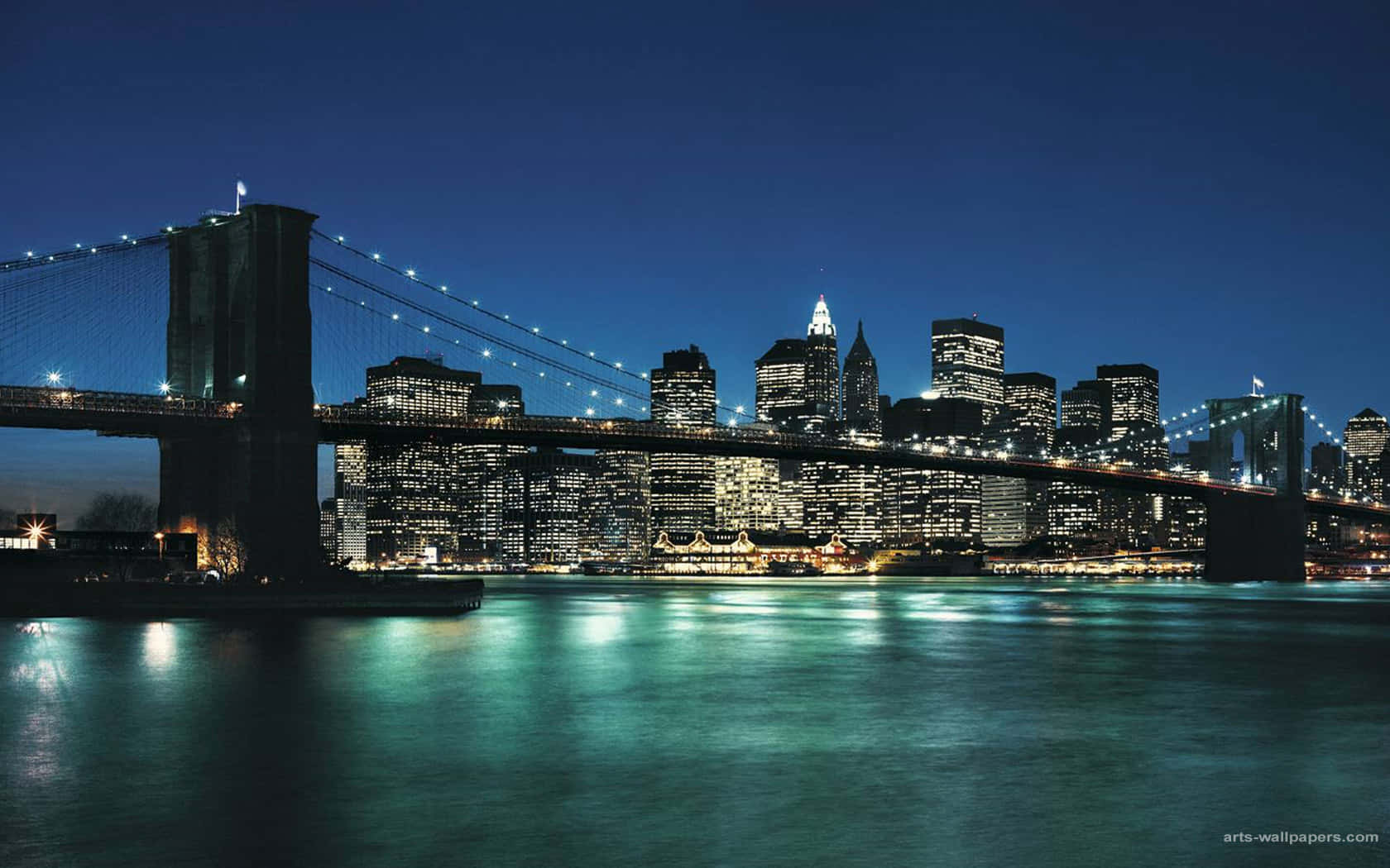 1680x1050 Download Artist's Rendering of the Bustling Emptiness of New York City Art Wallpaper