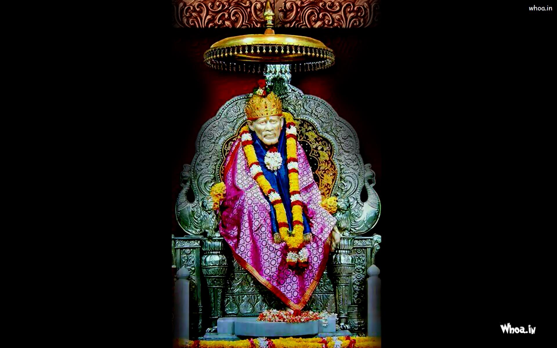 1920x1200 Saibaba In Temple Wallpaper HD