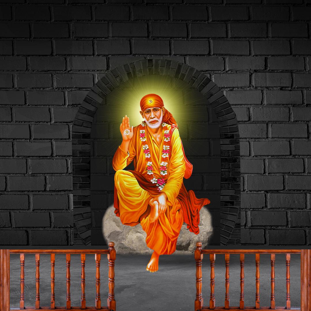 1080x1080 Shirdi Sai Baba Image with Quotes & HD Wallpaper For Mobile & Desktop