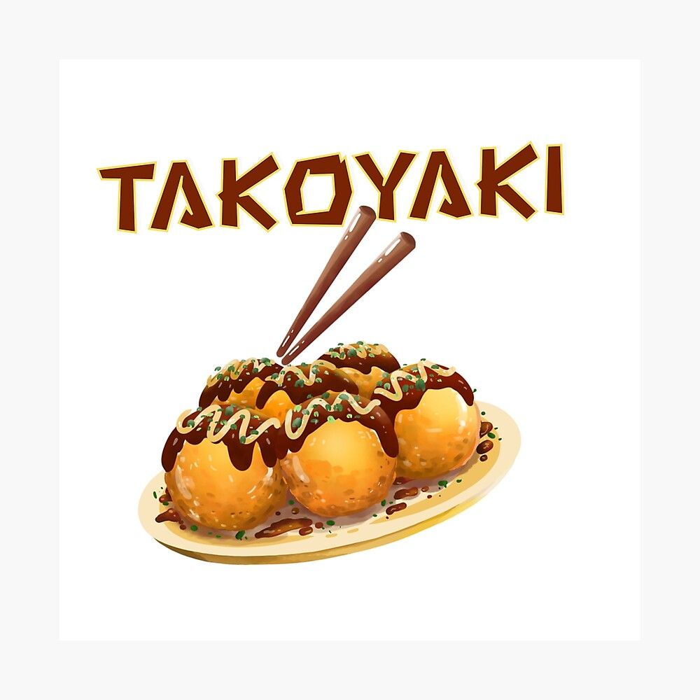 1000x1000 Kawaii Takoyaki Cute Japanese Food Vintage Poster