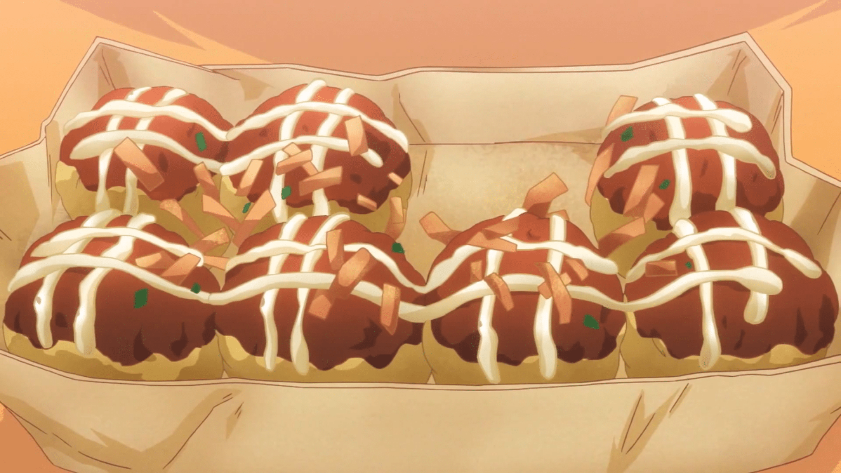 2880x1620 Anime Food. Anime bento, Takoyaki, Chibi food