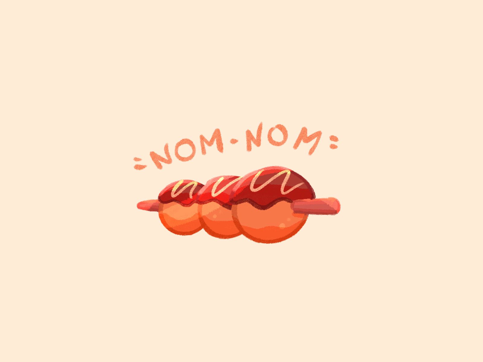 1600x1200 Takoyaki little cute illustration by Sekai of Kangae on Dribbble