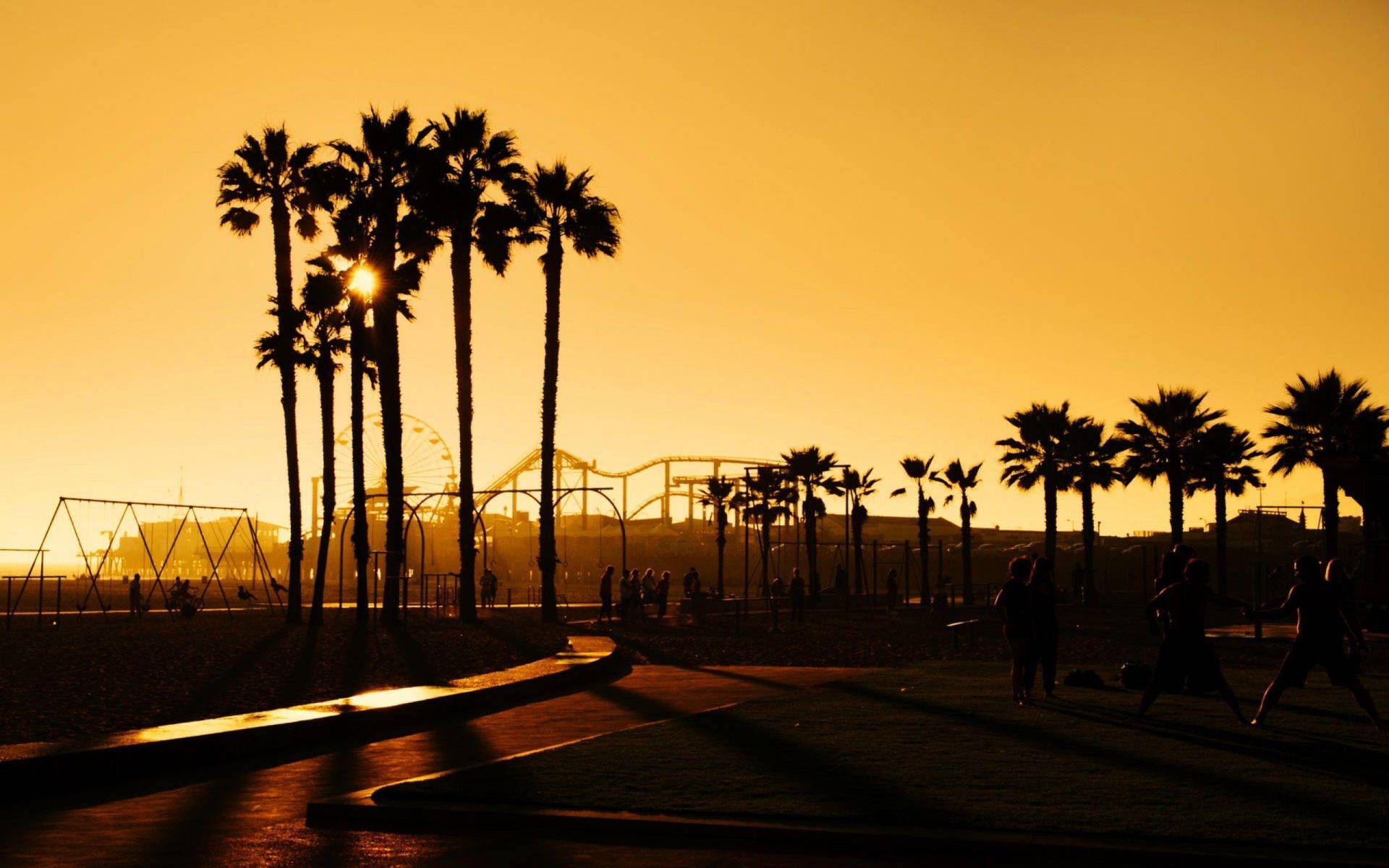 1920x1200 Los Angeles Sunset Wallpaper