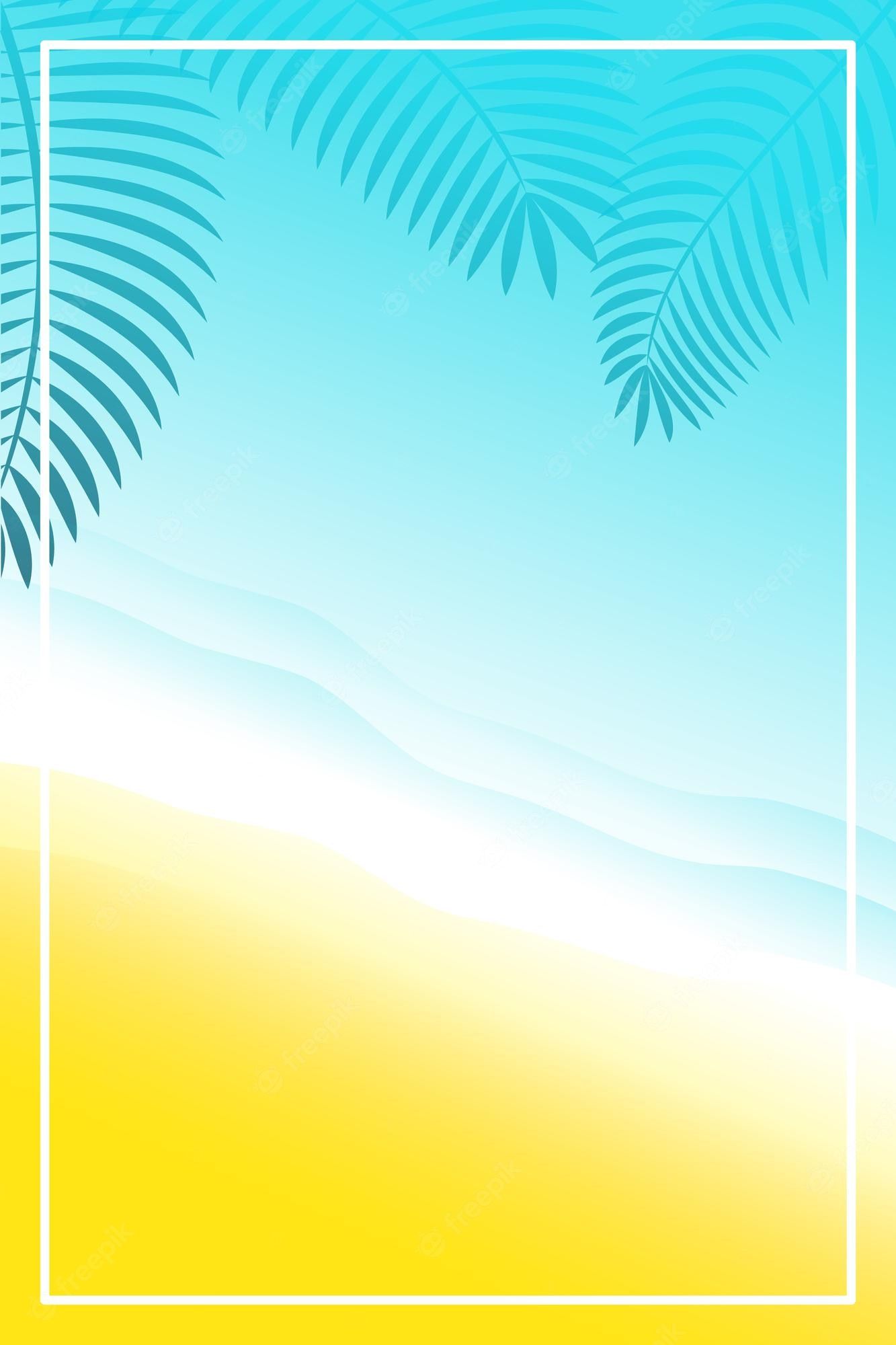 1333x2000 Premium Vector. Summer banner or background with space for text. greeting card, poster and advertising, wallpaper. summer landscape, vacation, weekend, holiday concept. happy shiny day