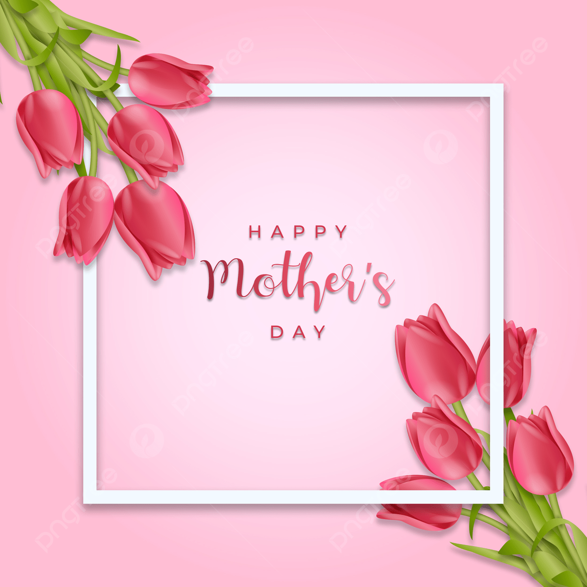 1200x1200 Mother S Day Greeting Card Background Design With Colorful Blossom Flowers Inside The Frame, Mother, Mothers Day, Greetings Background Image And Wallpaper for Free Download
