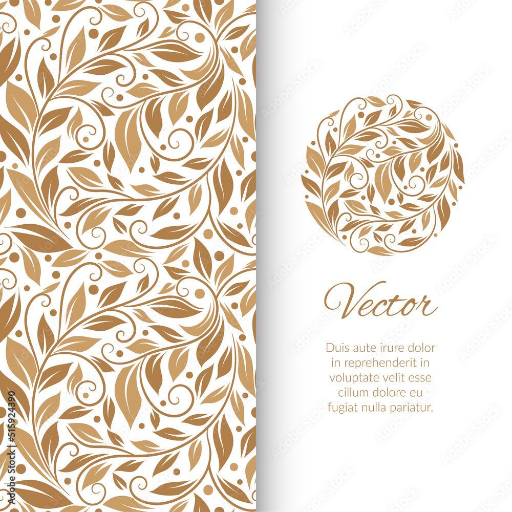 1000x1000 Vecteur Stock Beige and white abstract greeting card design. Luxury vector ornament template. Great for invitation, flyer, menu, brochure, postcard, background, wallpaper, decoration, packaging or any desired idea