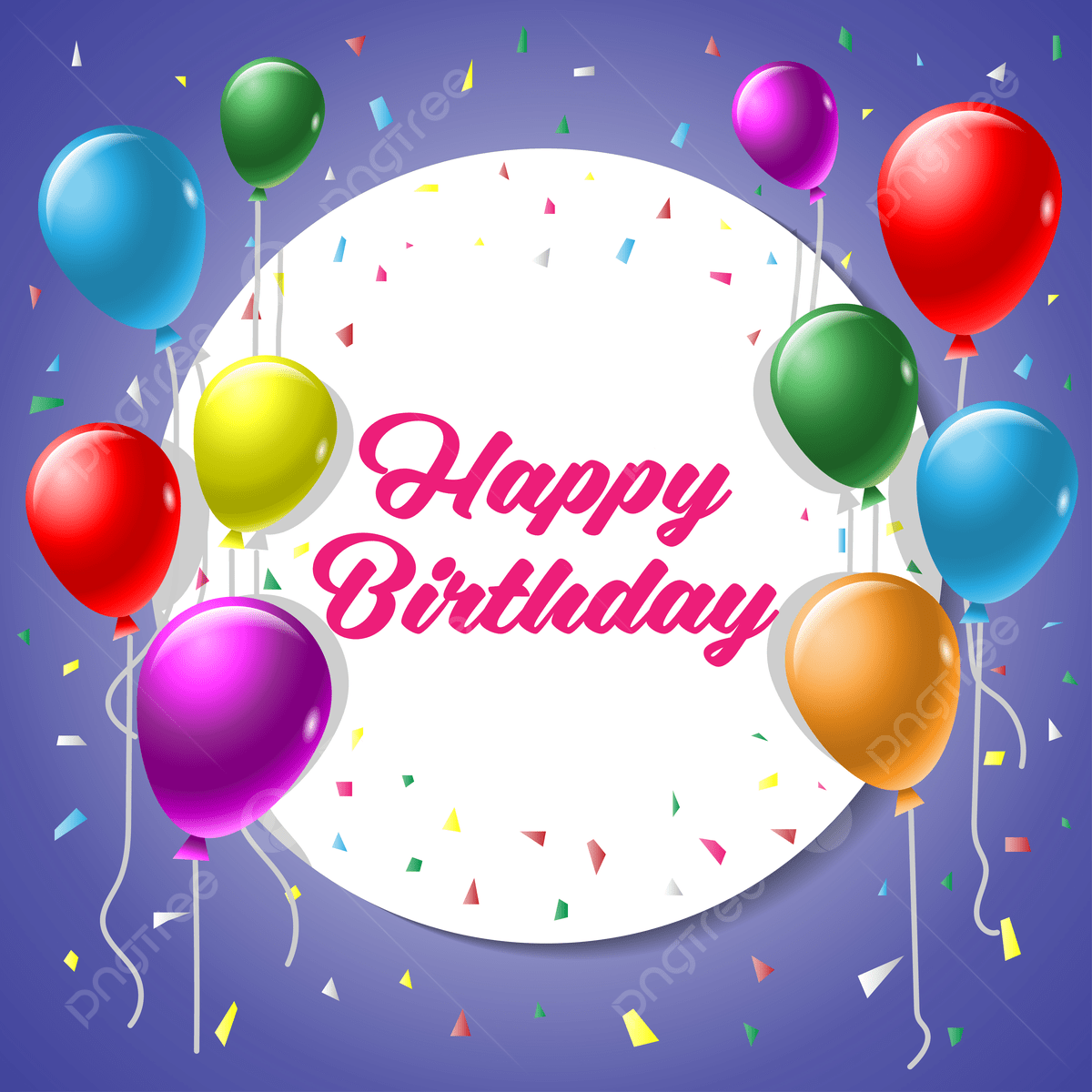 1200x1200 Happy Birthday Vector Greeting Card Background With Colorful Balloon, Background, Invitation, Birthday Background Image And Wallpaper for Free Download