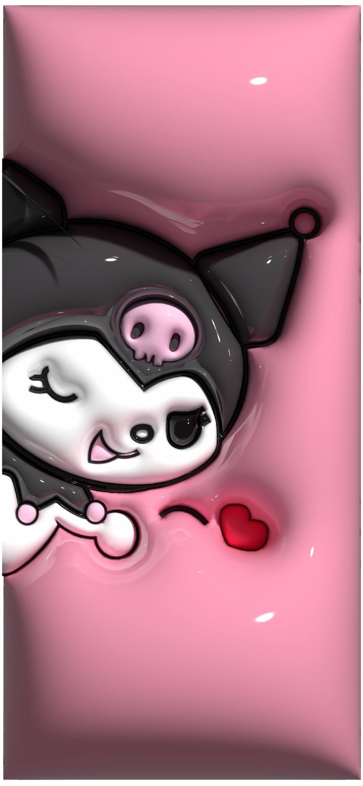736x1593 Kuromi 3D wallpaper