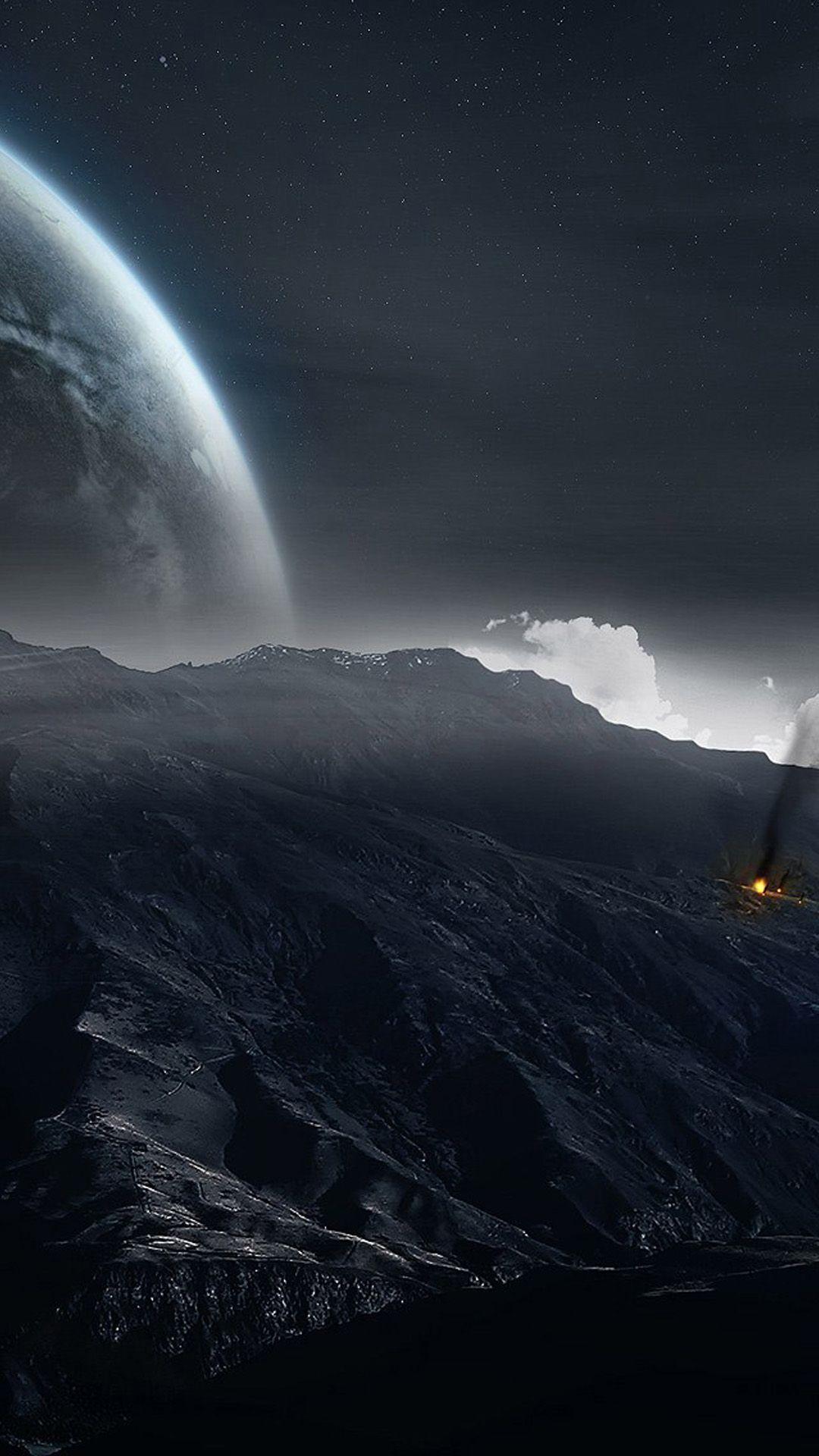 1080x1920 Extraterrestrial Volcanic Android wallpaper HD wallpaper
