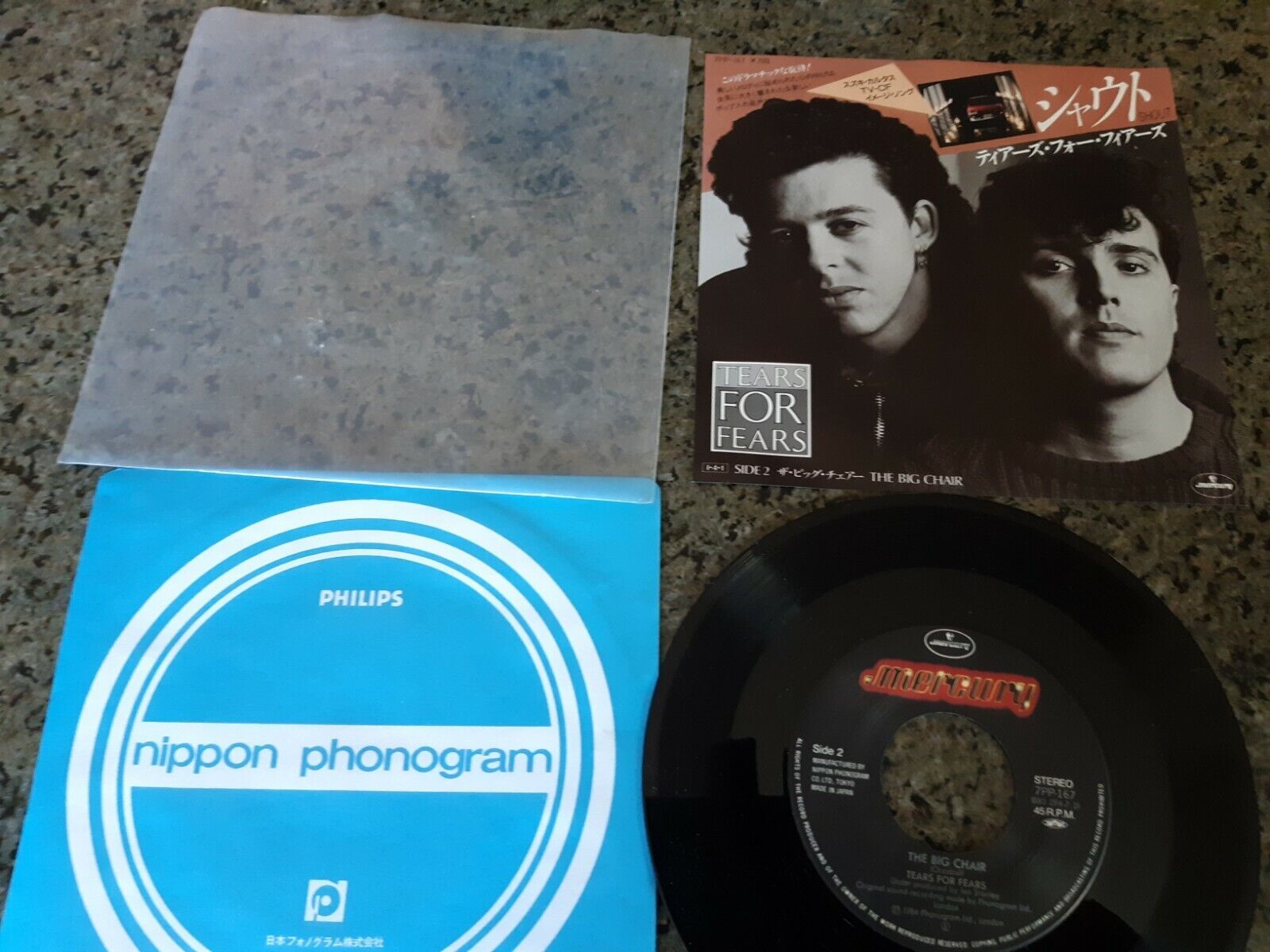 1600x1200 Tears For Fears: The Big Chair SHOUT 45 RPM PICTURE SLEEVE JAPAN IMPORT EX EX