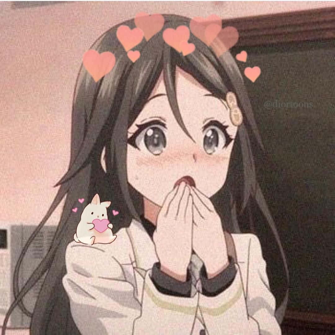1080x1080 Download Anime Girls Pfp Shocked Wallpaper