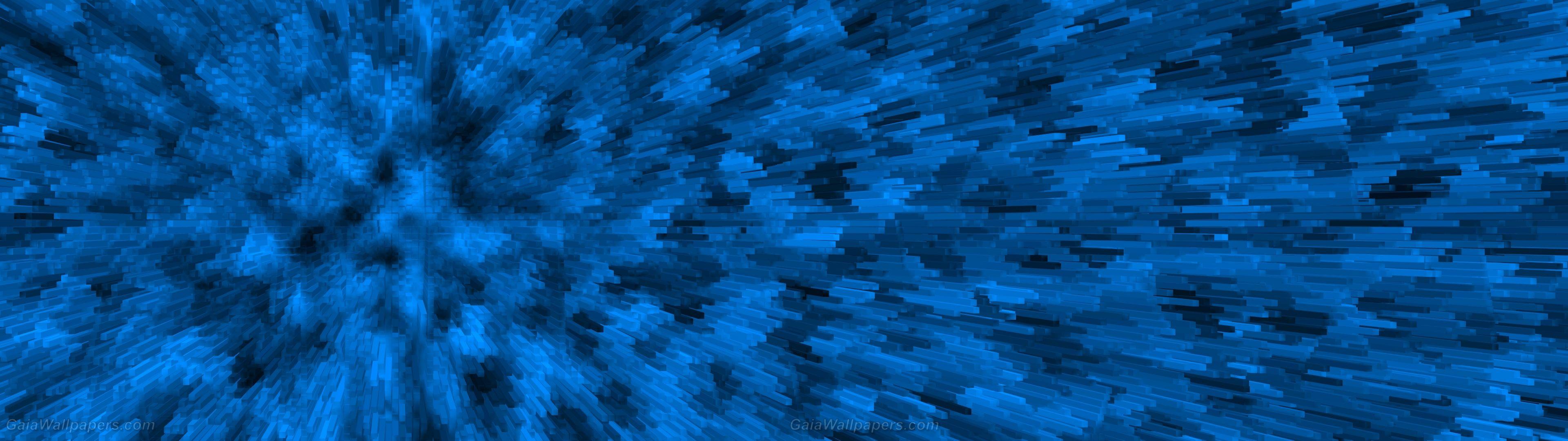 3840x1080 Digital blue explosion wallpaper 3840x1080 Desktop