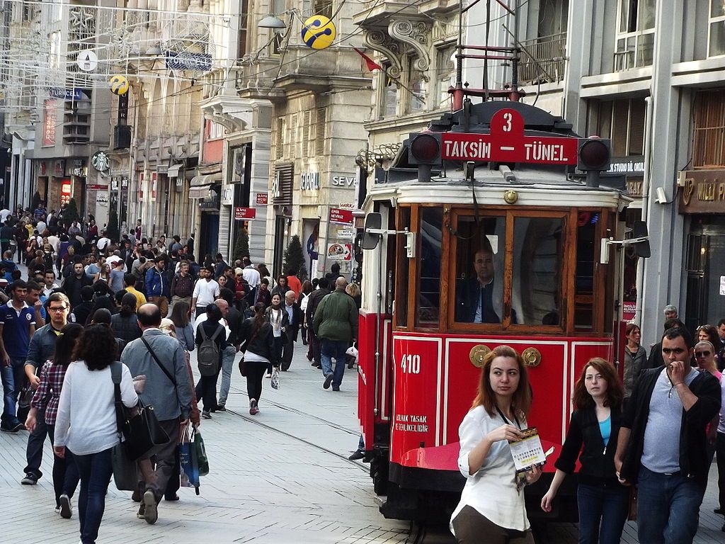 1024x768 Taksim.The street is Istiklal Of Taksim in