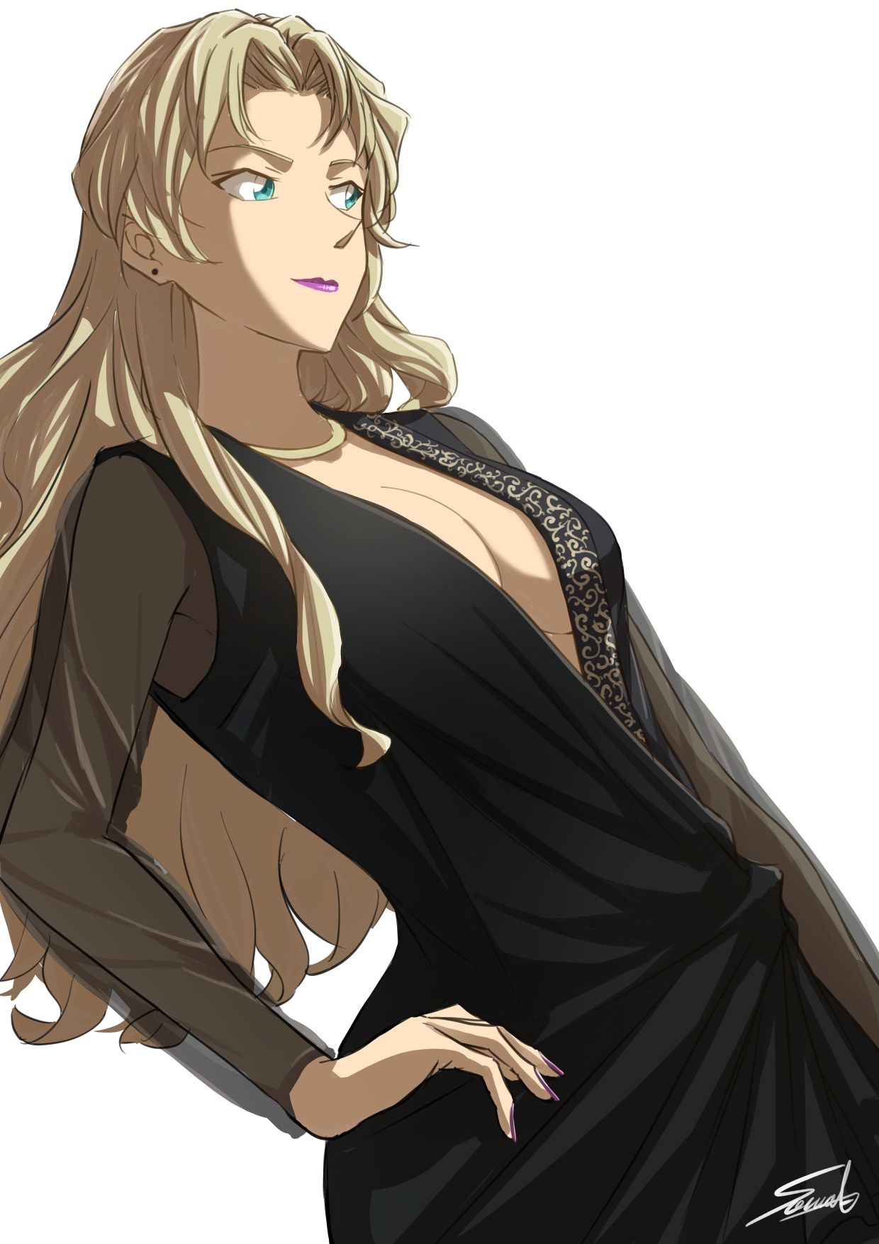 1240x1754 vermouth (meitantei conan) drawn