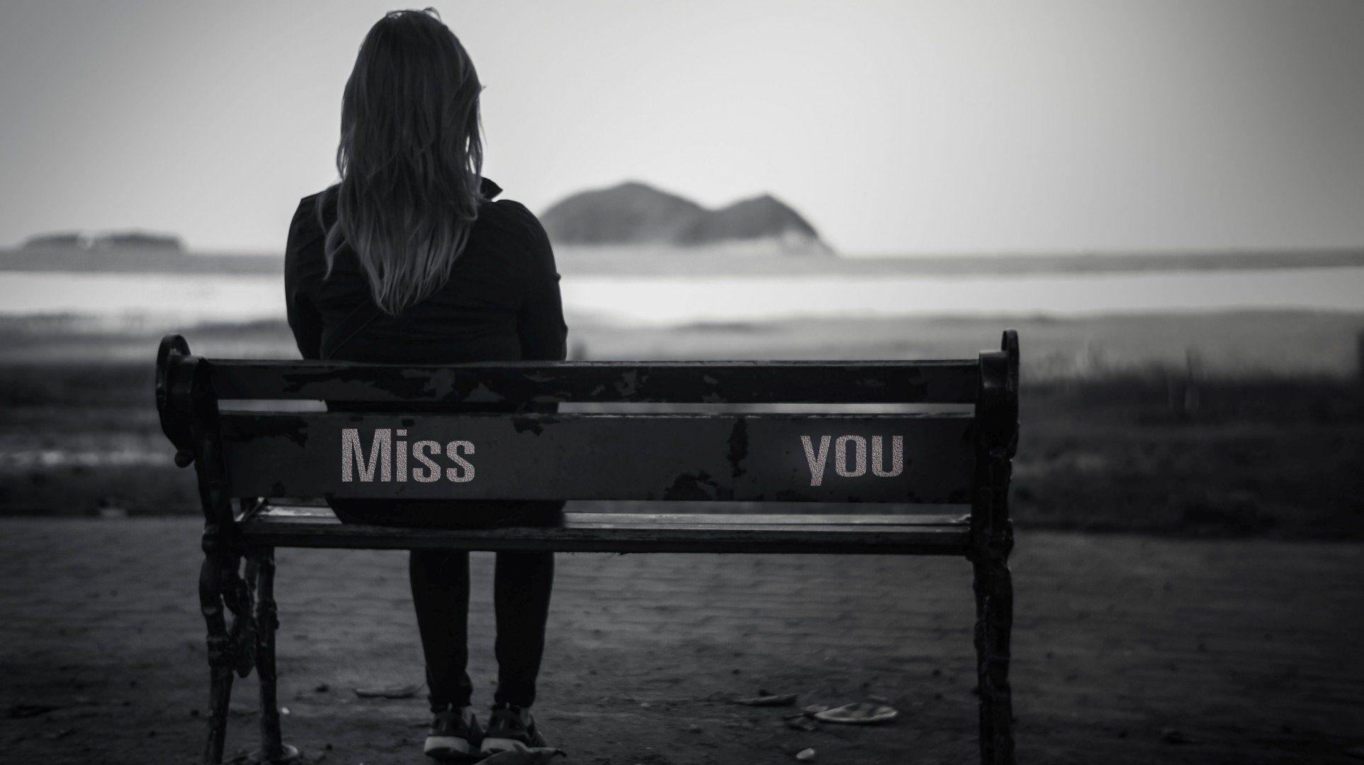 1925x1080 Full Screen Widescreen Shop Girl Mood Sadness Bench Black And White