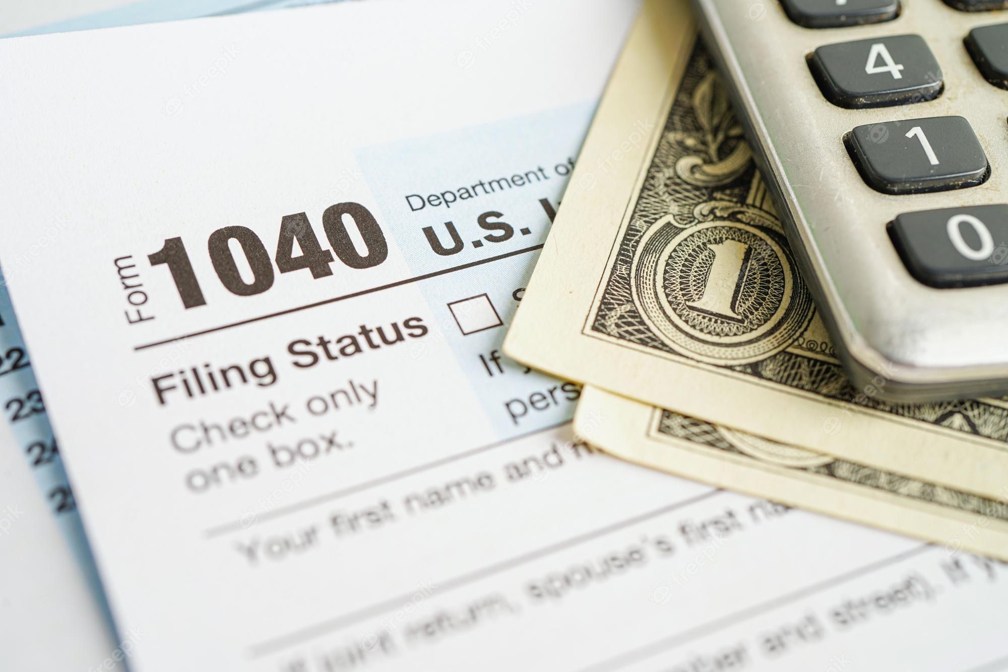 2000x1333 Premium Photo. Tax form 1040 us individual income tax return business finance concept