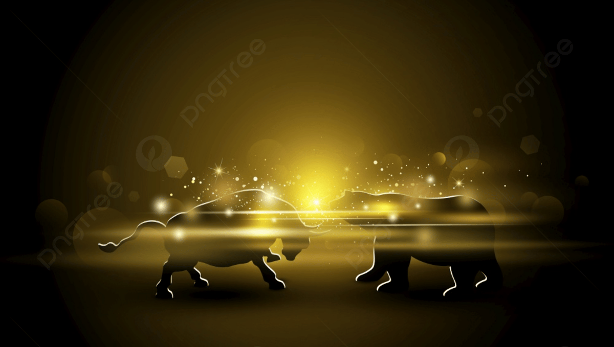 1200x679 Stock Market Design Of Bull And Bear With Gold Light Effect Vector Illustration Background, Finance, Bearish, Bullish Background Image And Wallpaper for Free Download