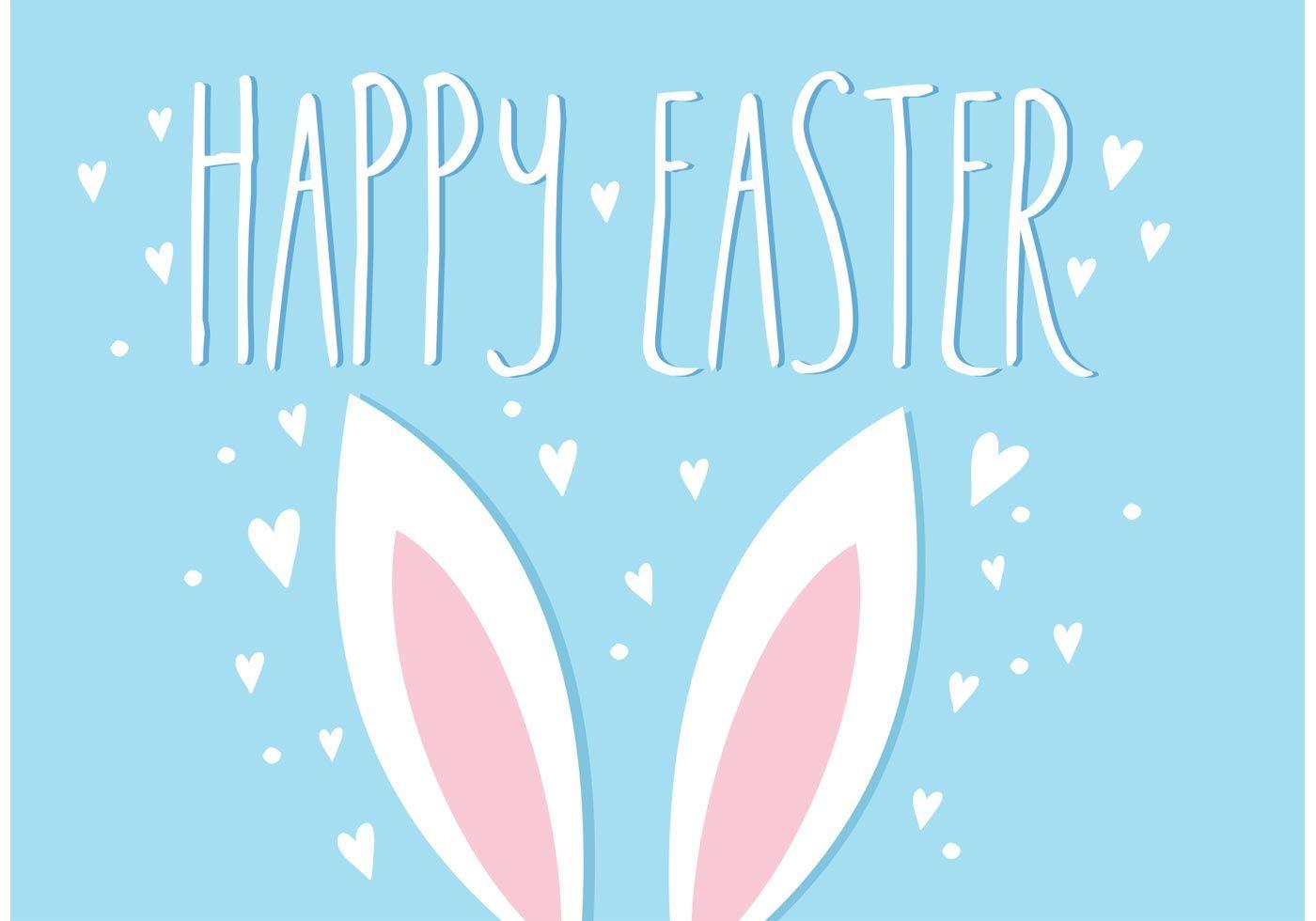 1400x980 Easter Bunny Ears Vector Illustration Free Vector Art