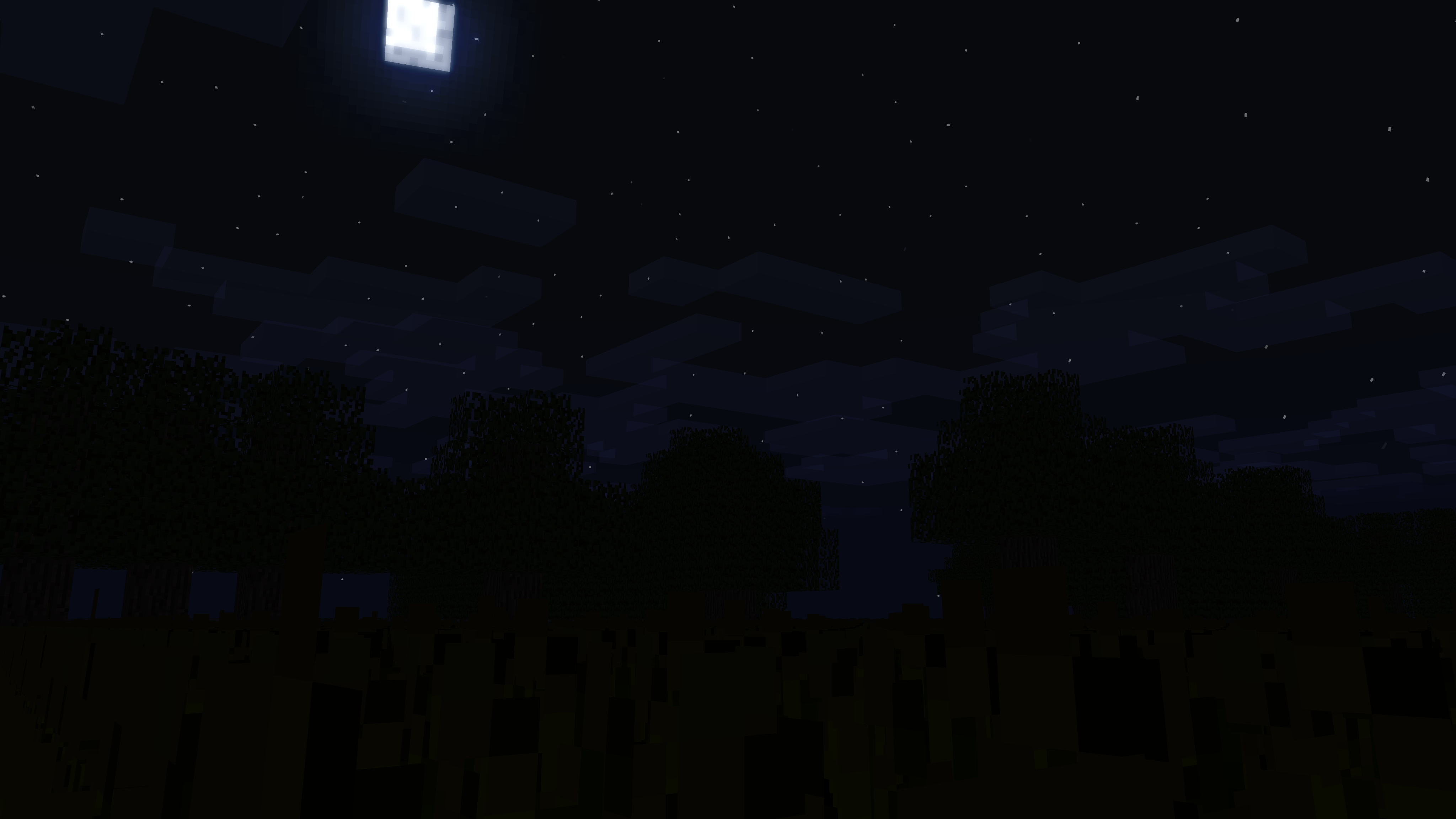 4096x2304 Minecraft Night Wallpaper