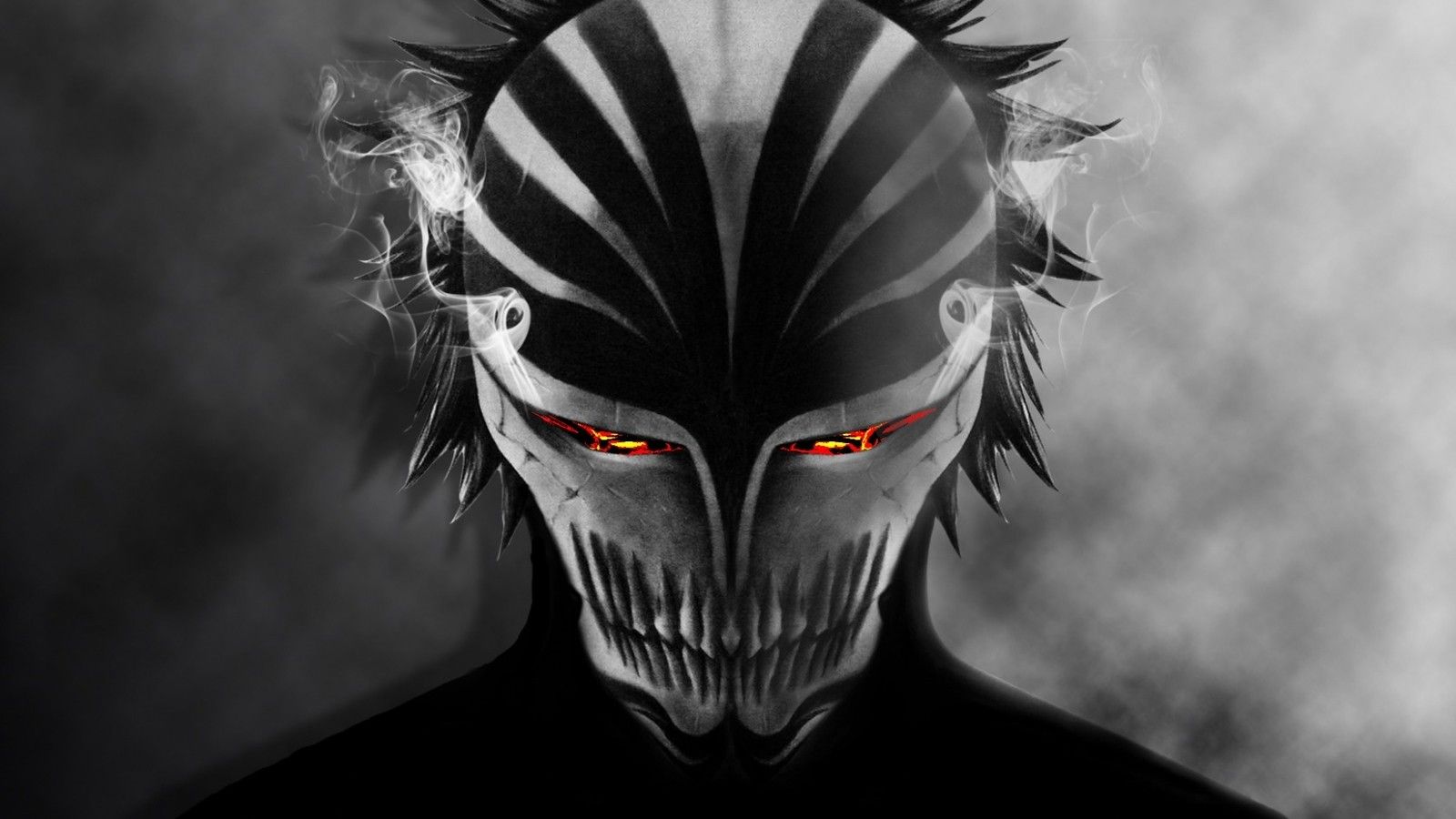 1600x900 Bleach Anime Mask Bankai Kurosaki Ichigo Smoke Arrancar Wallpaper:1600x900