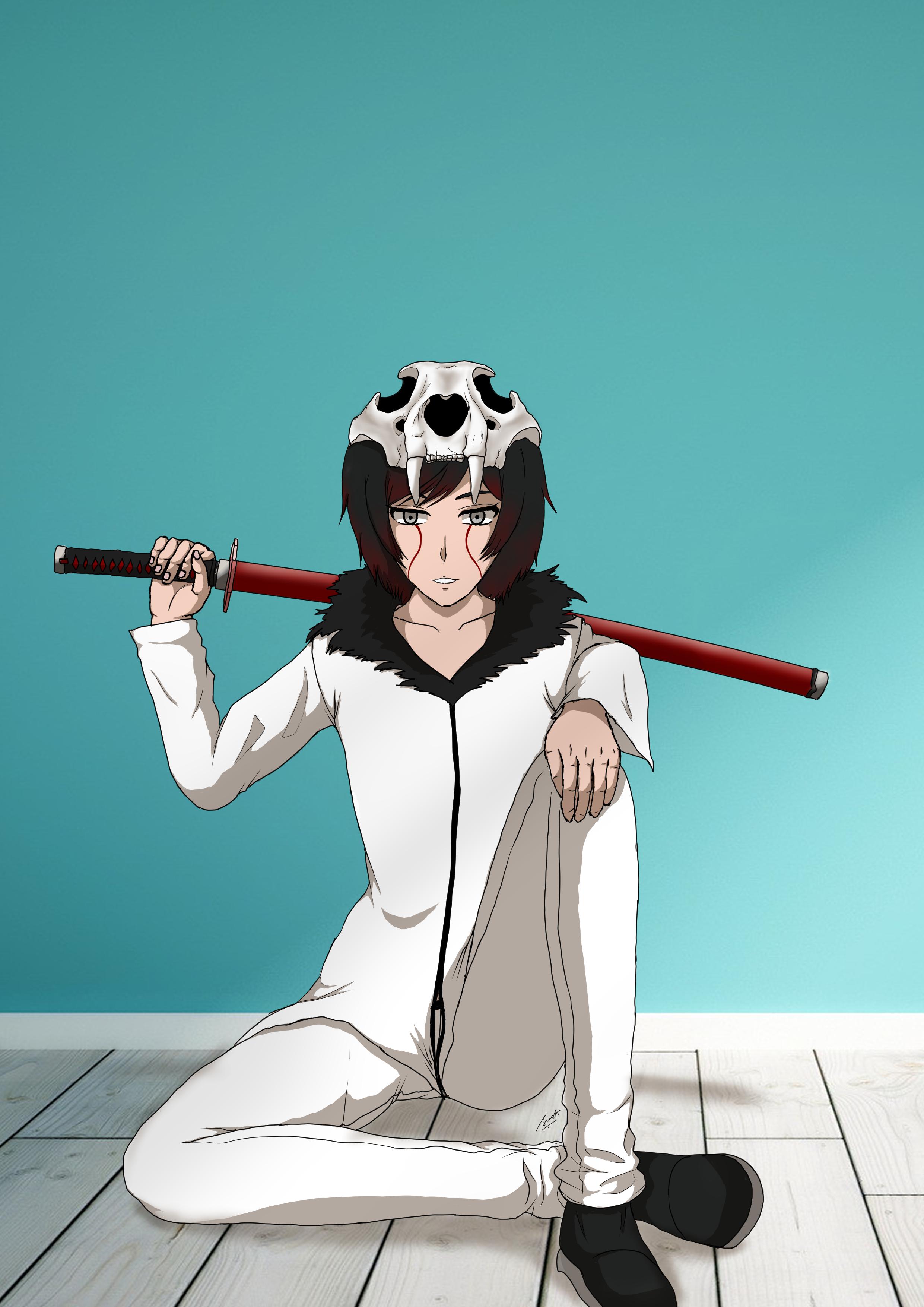 2481x3508 So I drew arrancar Ruby Rose for the fic I'm writing called Requiem for the Hollow Rose