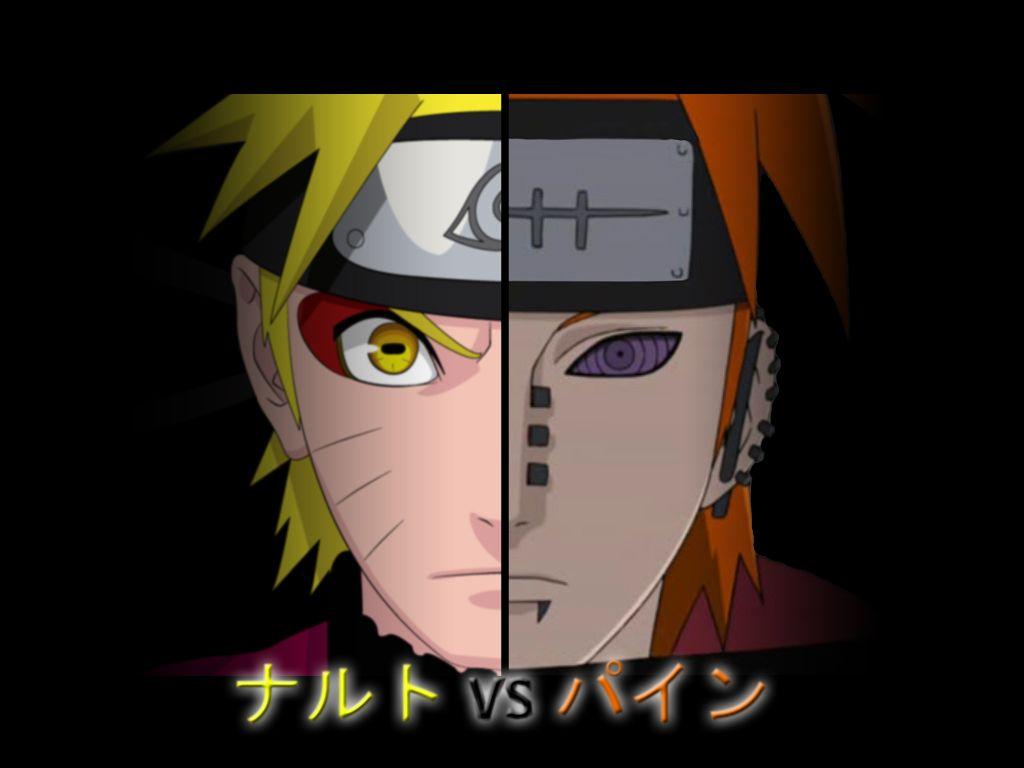 1024x768 Naruto vs Pain Wallpaper