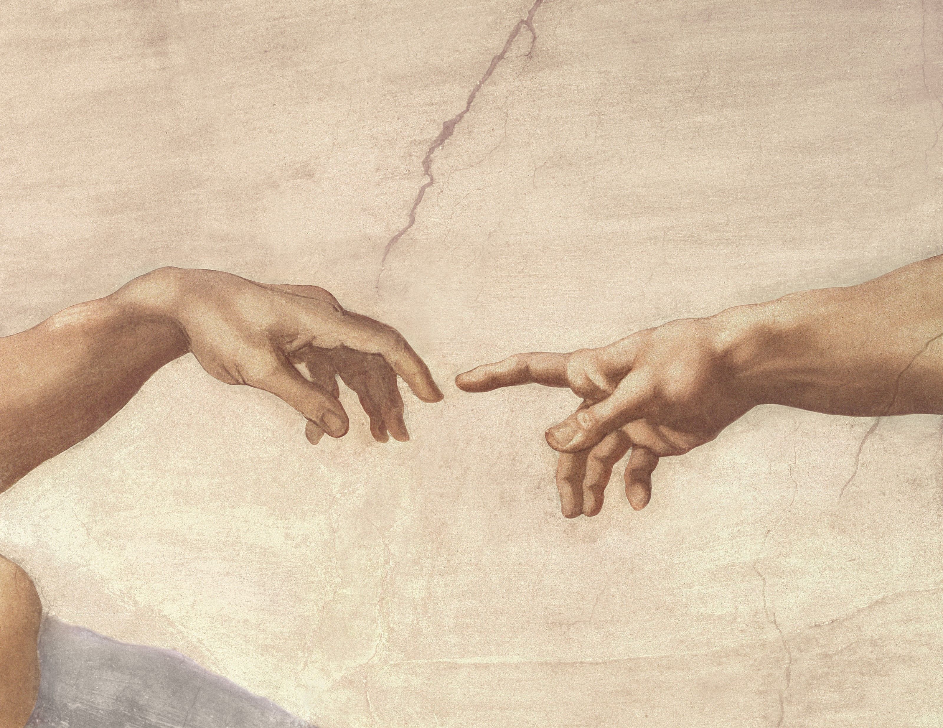 3200x2470 Hands Of God And Adam Wall Mural by Michelangelo Your Way