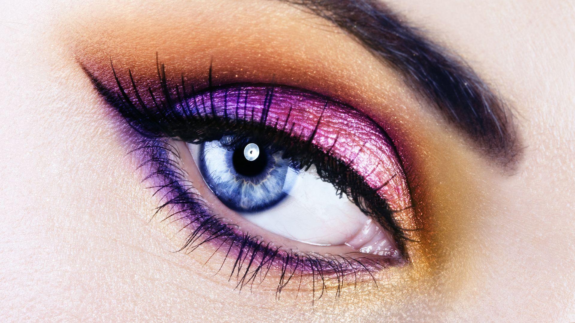 1920x1080 Girl makeup, yellow eyes, music, violin wallpaper. girls