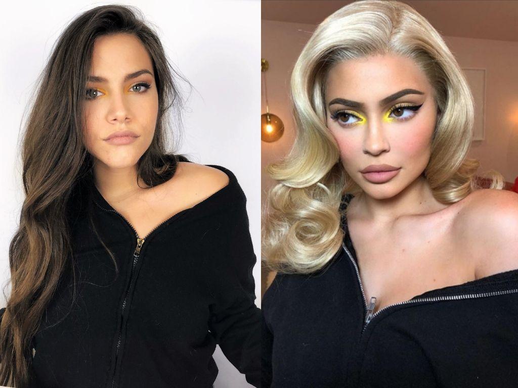 1024x768 Kylie Jenner Yellow Inspired on my sister Queen #MakeupMonday Blushy