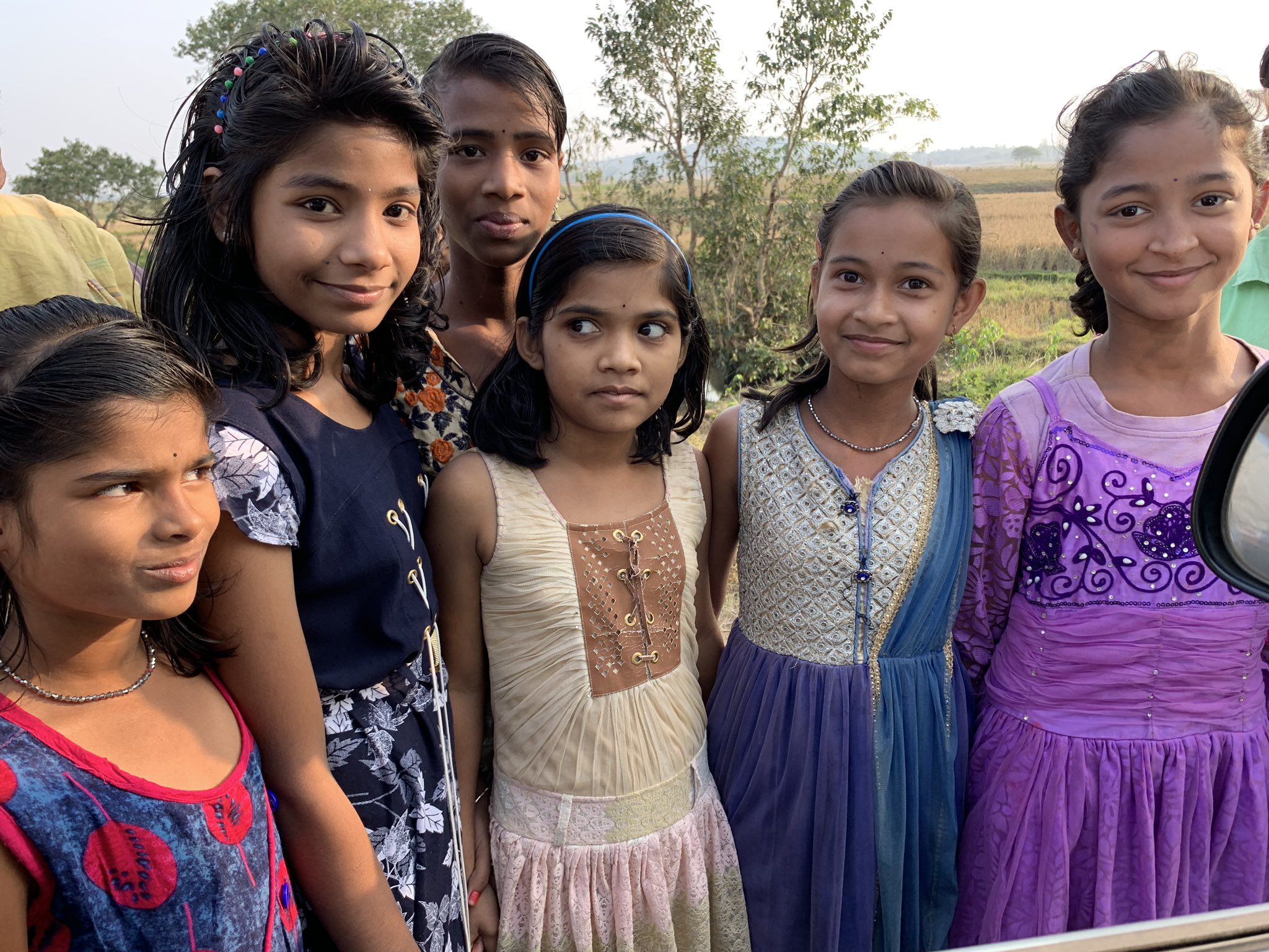 2048x1536 Baijayant Jay Panda'day at Gobardhanpur in Jajpur district, i briefly stopped &amp; chatted with these schoolgirls who were watching me from the roadside. 5 of them told me their