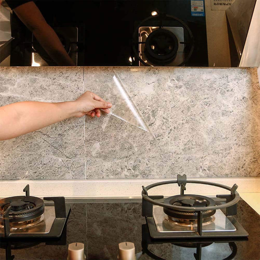 1001x1001 Amazon.com Backsplash Wall Protector Transparent Kitchen Oil Proof Sticker Self Adhesive Film Removable Paper For Cupboard Household 15.7In×118In