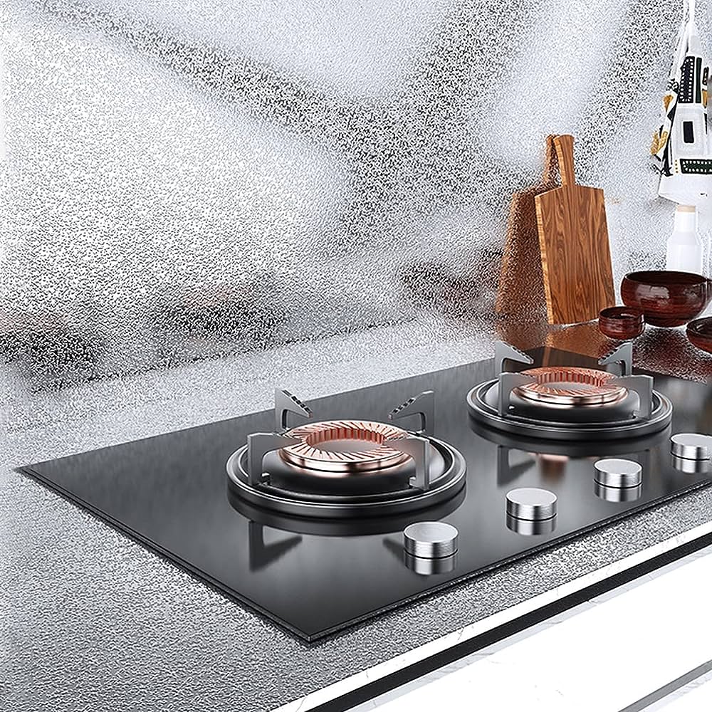 1000x1000 Wolpin Kitchen Wall Stickers Wallpaper Self Adhesive Proof, Anti Mold & Heat Resistant (60 X 200 Cm, Silver) Aluminium Foil Wallpaper Kitchen Backsplash Cabinets Shelves Gas Stove Countertop : Amazon.in: Home Improvement