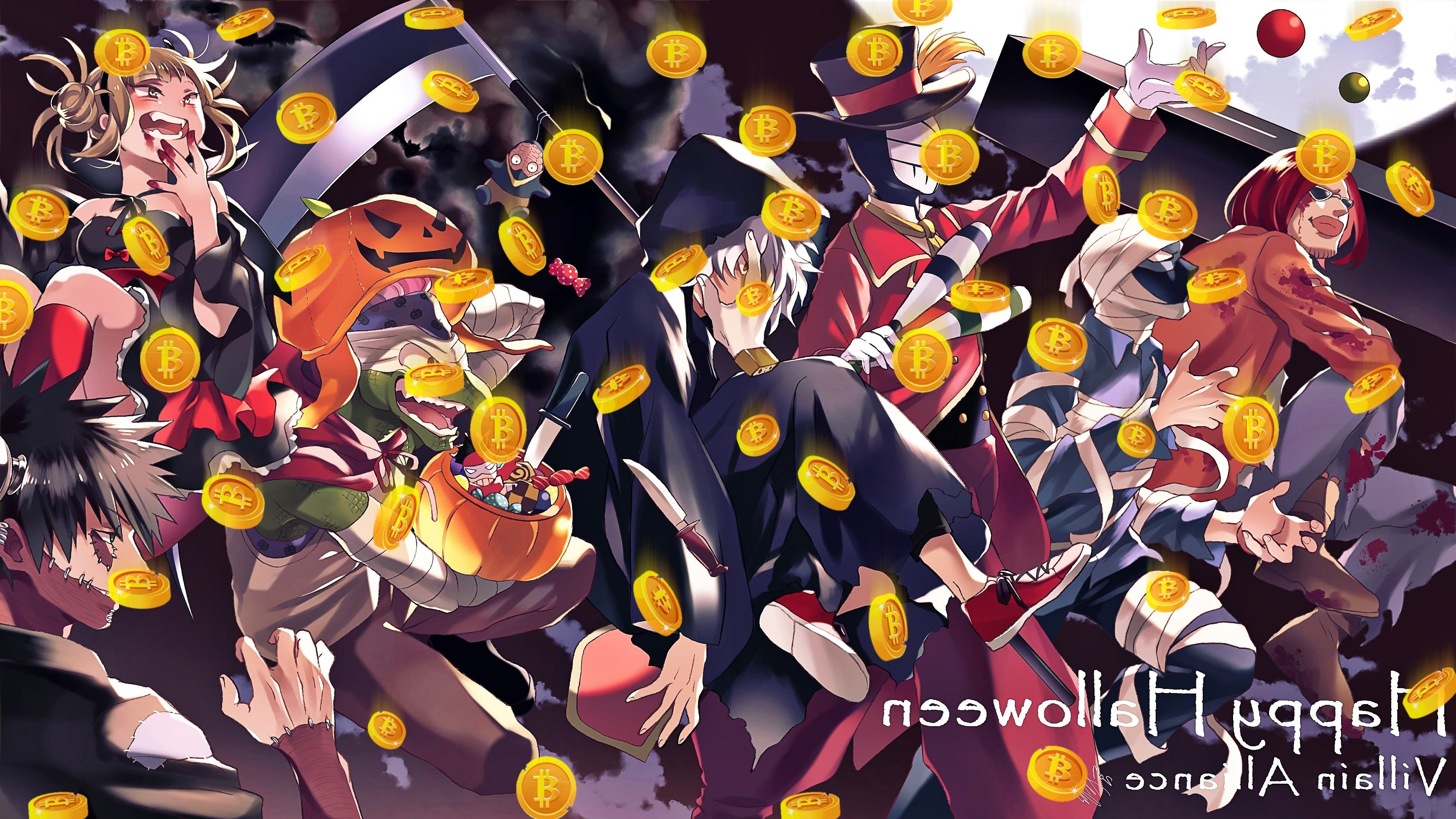 3840x2160 My Hero Academia Halloween Wallpaper Desktop