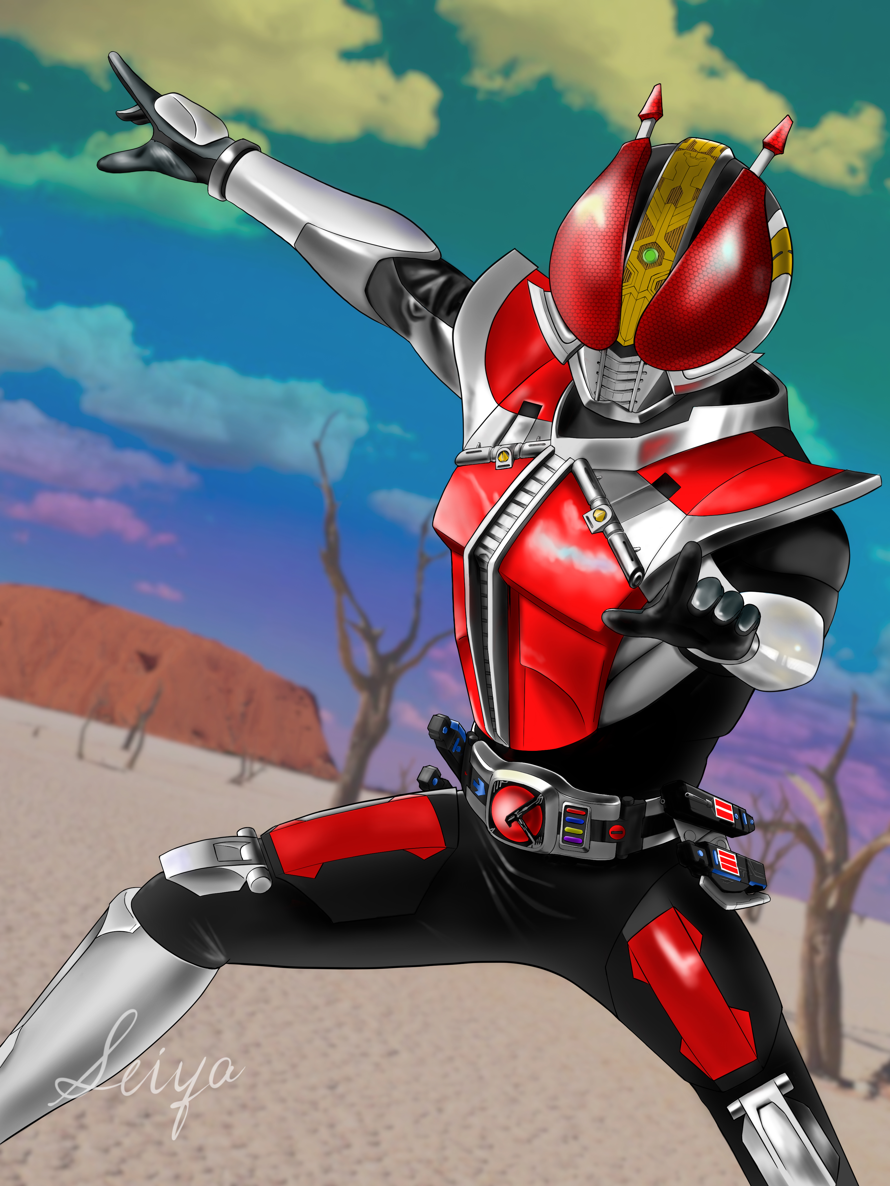 3072x4096 Anime Tokusatsu Kamen Rider Den O Kamen Rider Den O Sword Form Kamen Rider Solo Artwork Digital Art Wallpaper:3072x4096