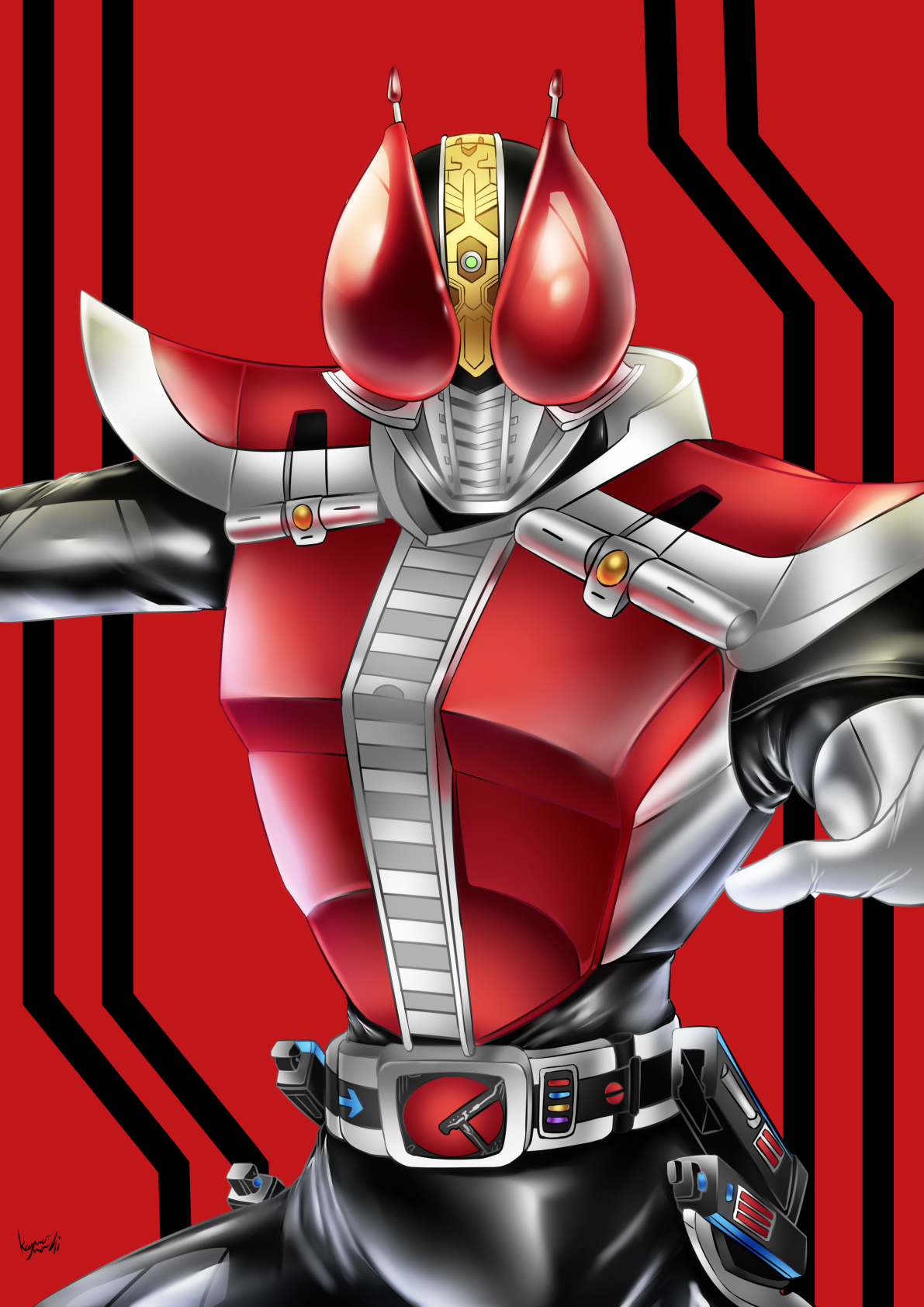 1191x1684 Anime Tokusatsu Kamen Rider Den O Kamen Rider Den O Sword Form Kamen Rider Solo Artwork Digital Art Wallpaper:1191x1684
