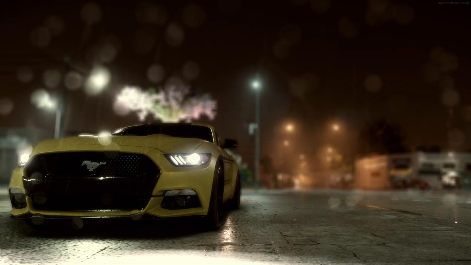 1920x1080 Yellow Ford Mustang Gt (Need For Speed) Live Wallpaper