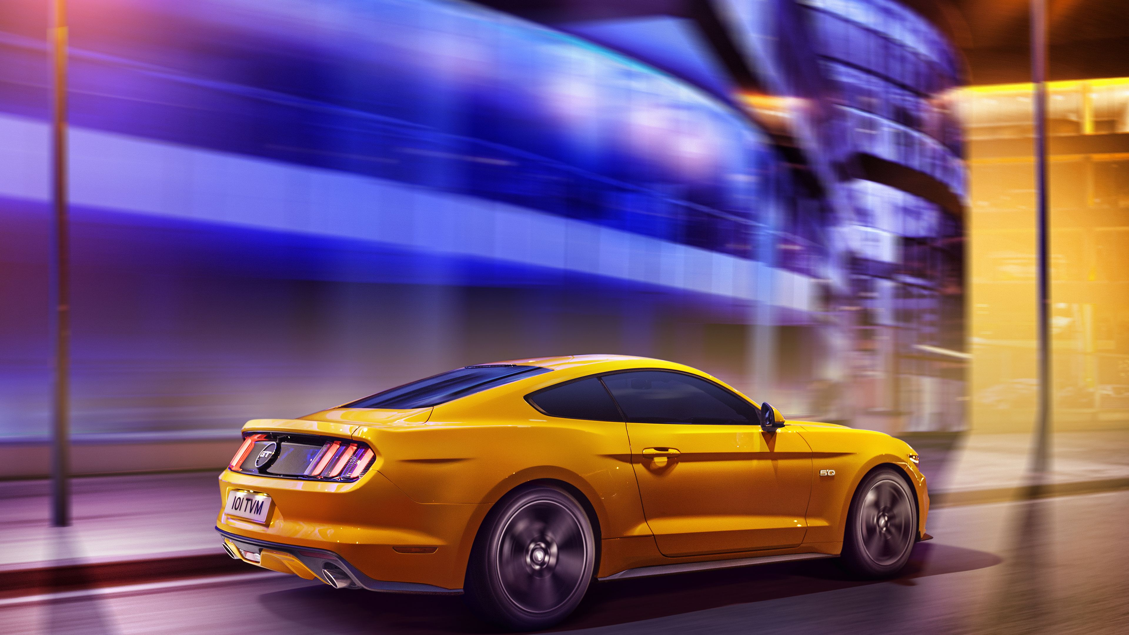 3840x2160 Wallpaper 4k Yellow Mustang 4k 2019 Wallpaper