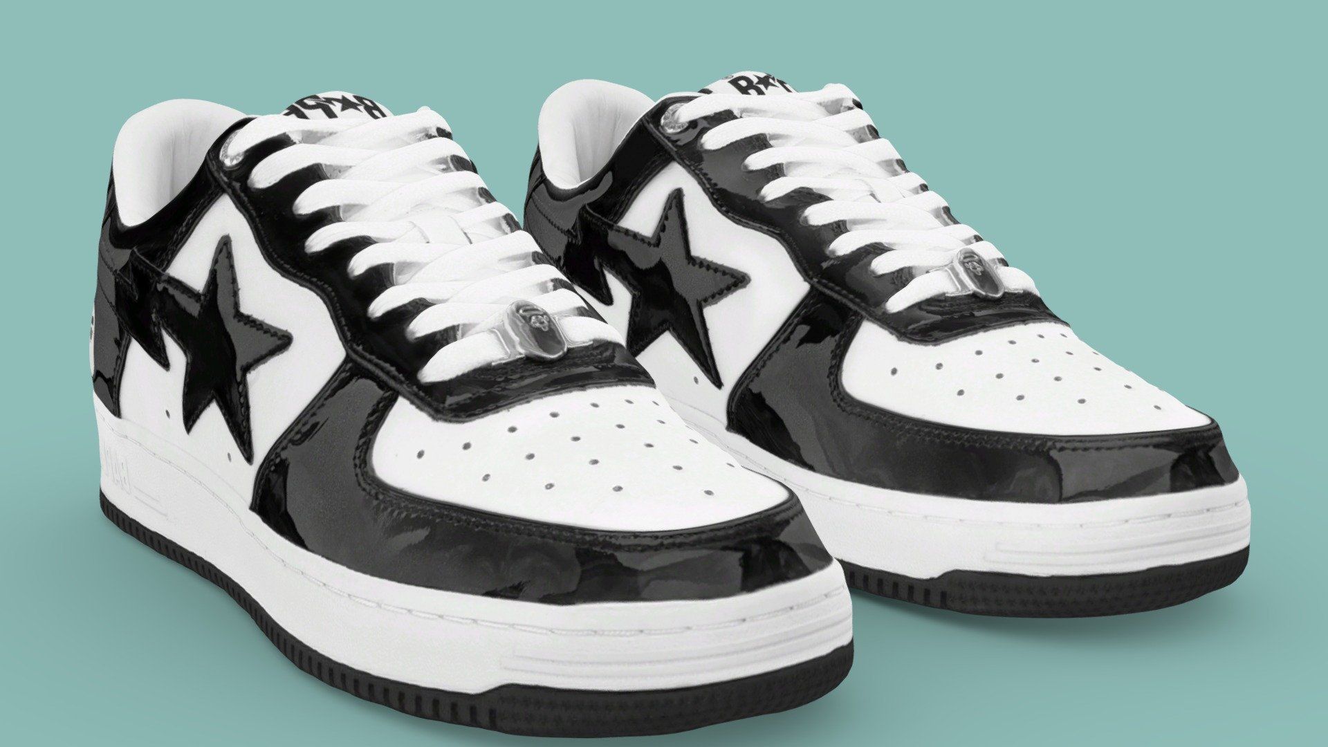 1920x1080 Bape Sta Sneaker Black And White Royalty Free 3D model by Vincent Page [277252c]
