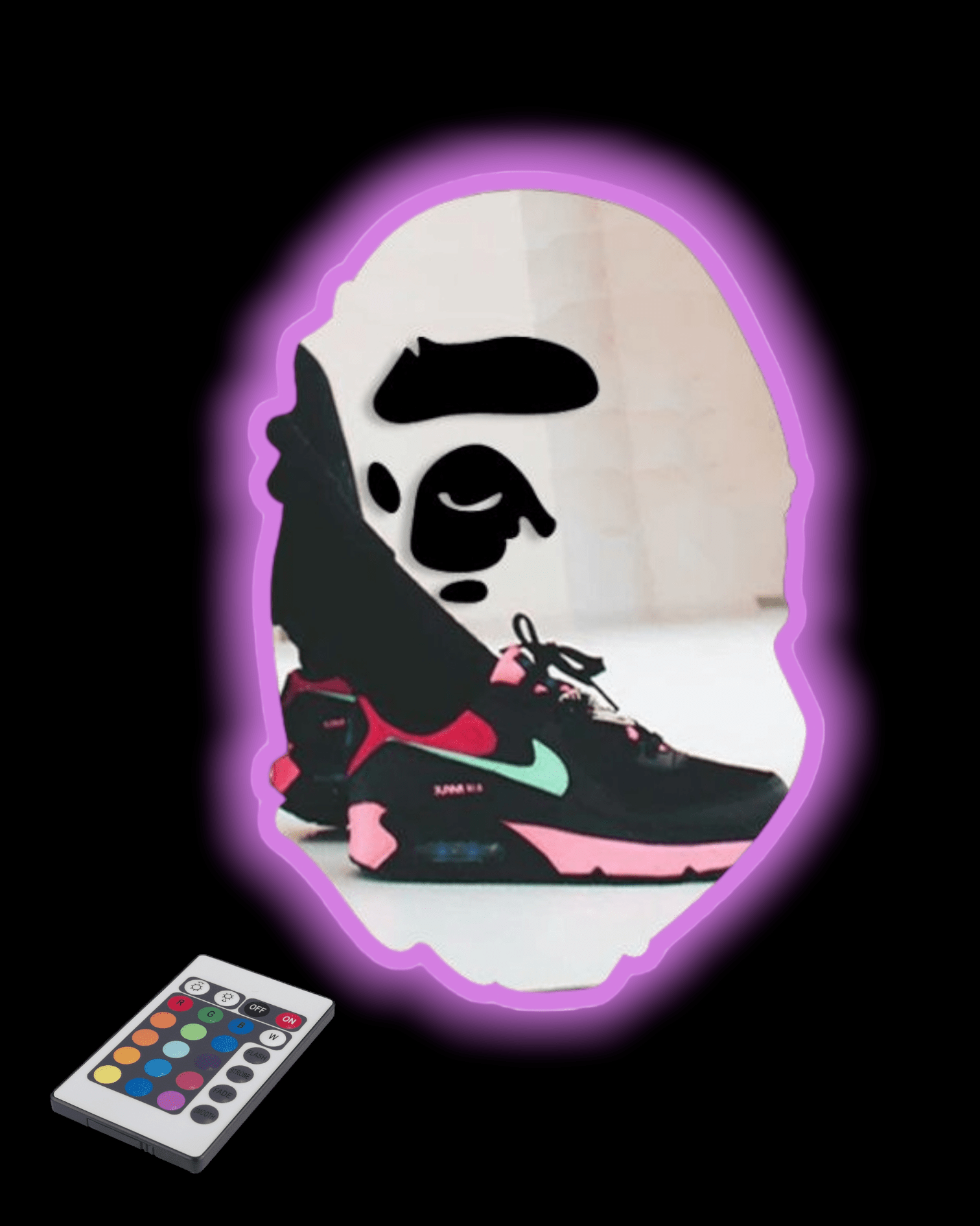 1512x1890 Bape Mirror RGB Neon LED Light sign