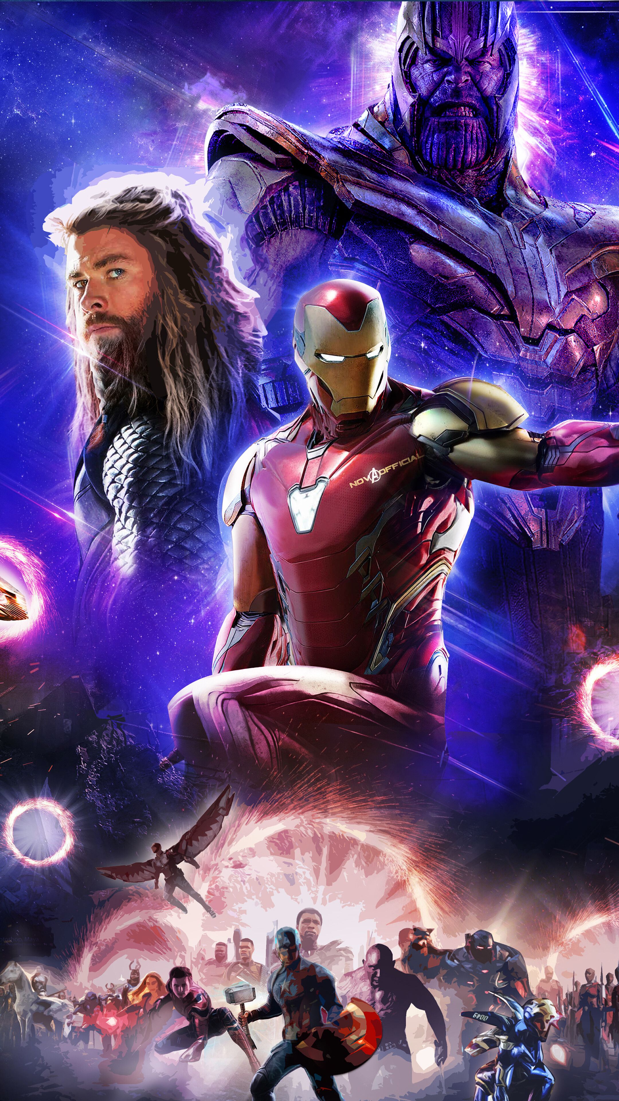 2160x3840 Thor, Iron Man, Thanos, Avengers Endgame, 4k Gallery HD Wallpaper