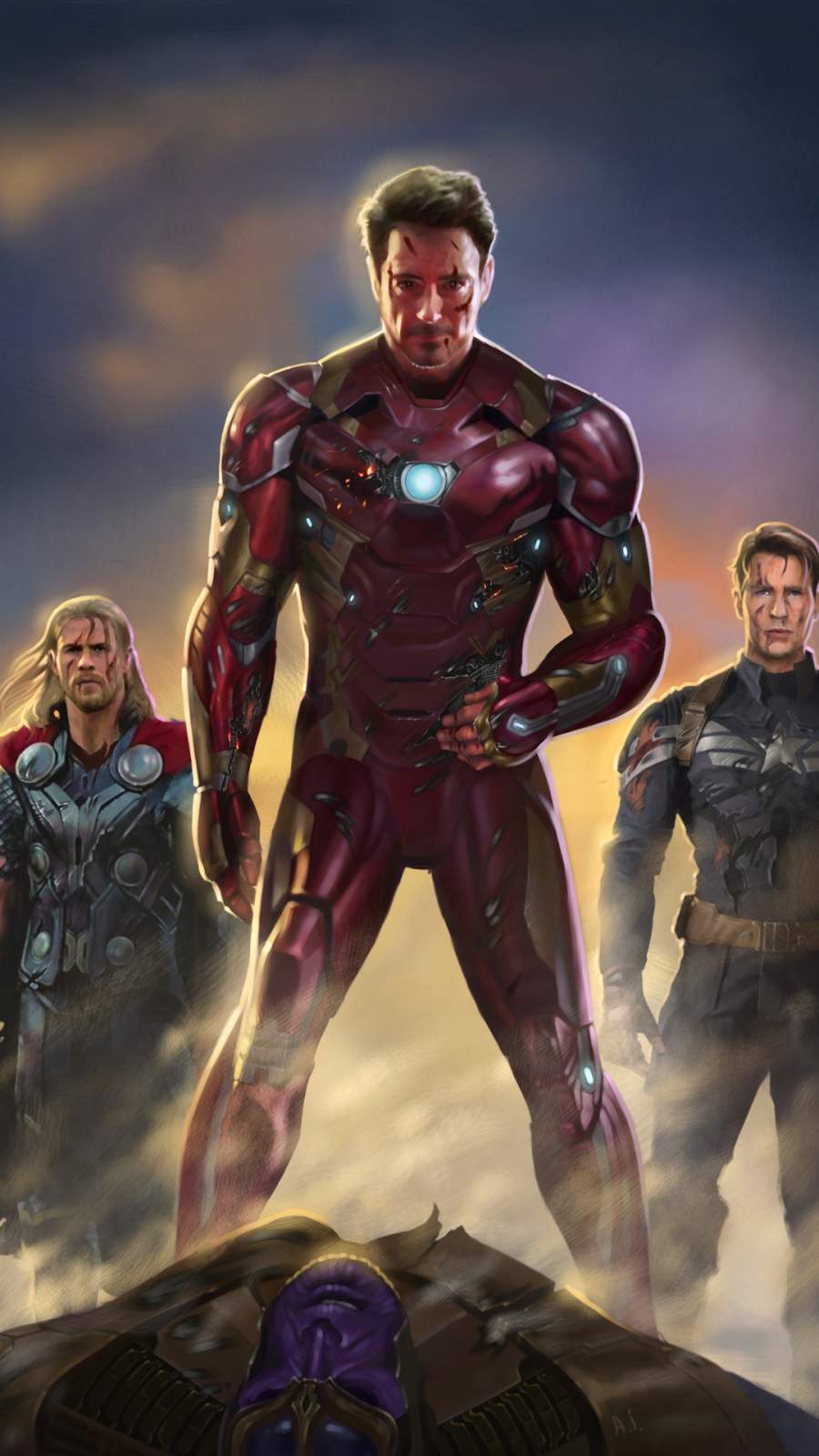 900x1600 Iron Man Captain America Thor Fan Art IPhone Wallpaper Wallpaper : iPhone Wallpaper