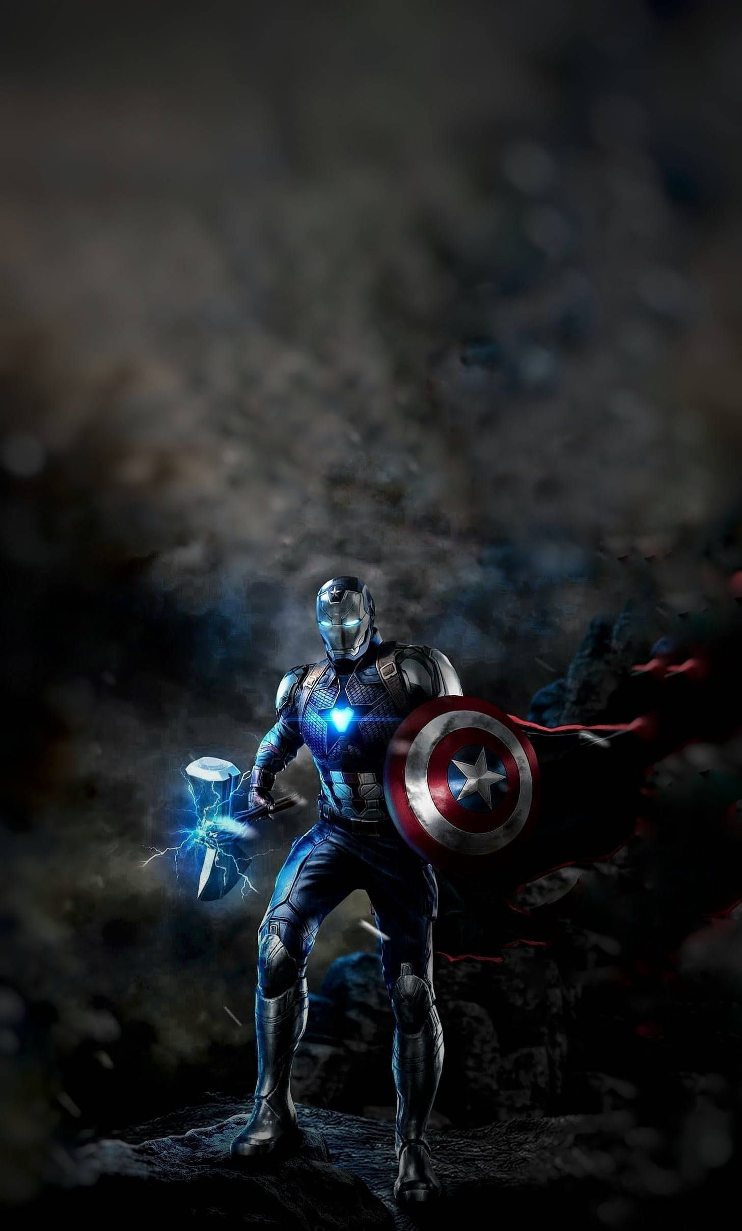 1457x2417 Download Marvel iPhone Iron Man Captain America And Thor Wallpaper