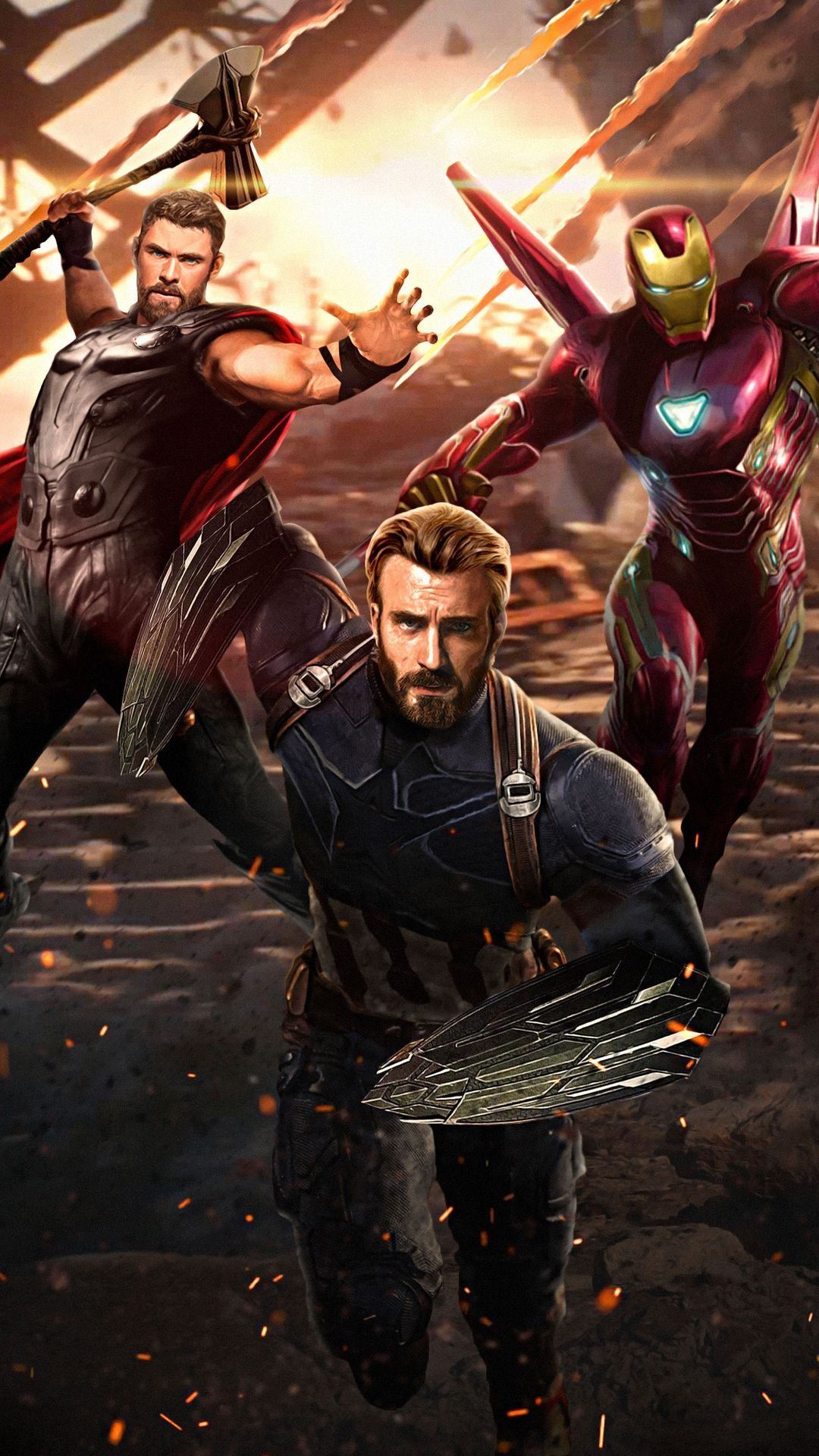 1080x1920 Thor iron man captain america Wallpaper Download