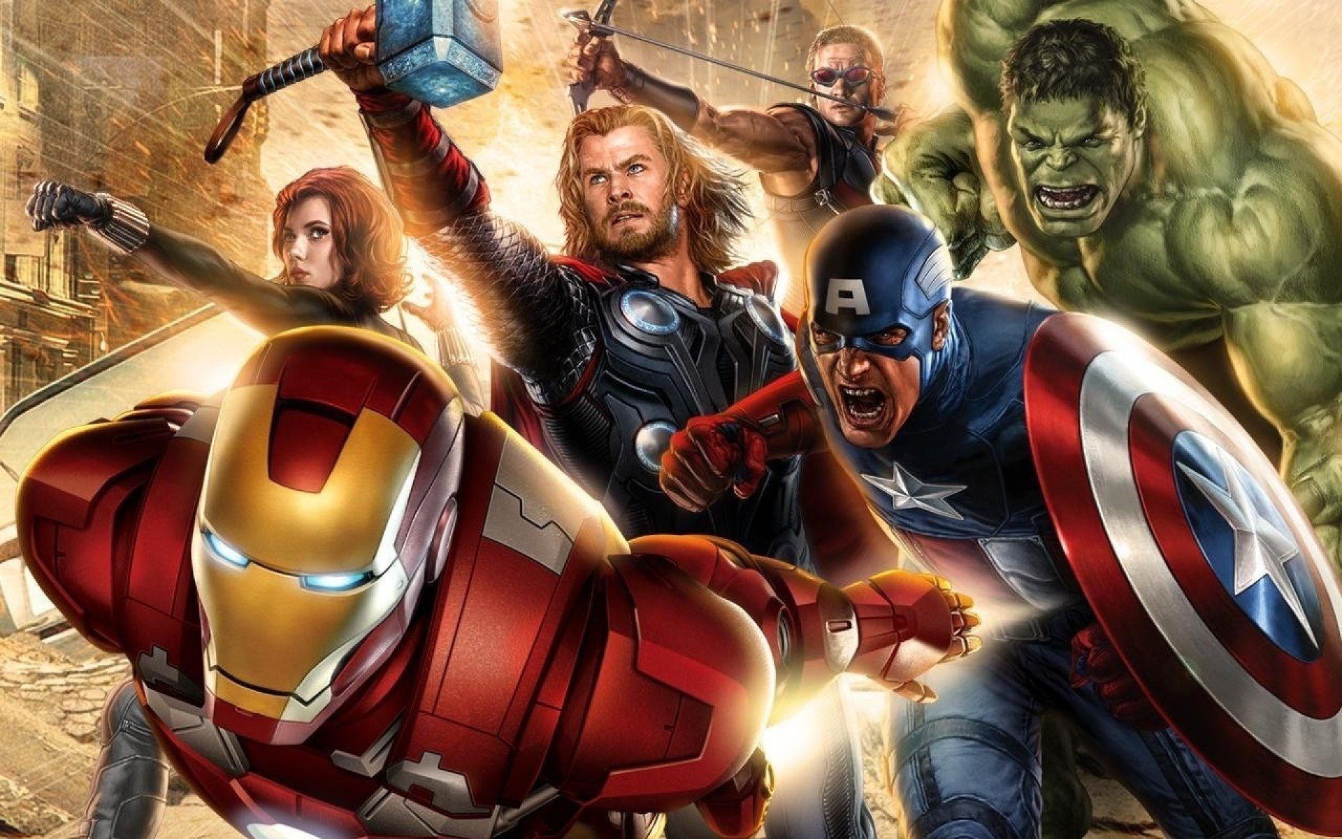 1920x1200 Avengers Age Of Ultron Iron Man Captain America Thor And Hulk HD Wallpaper For Deskx1200 :