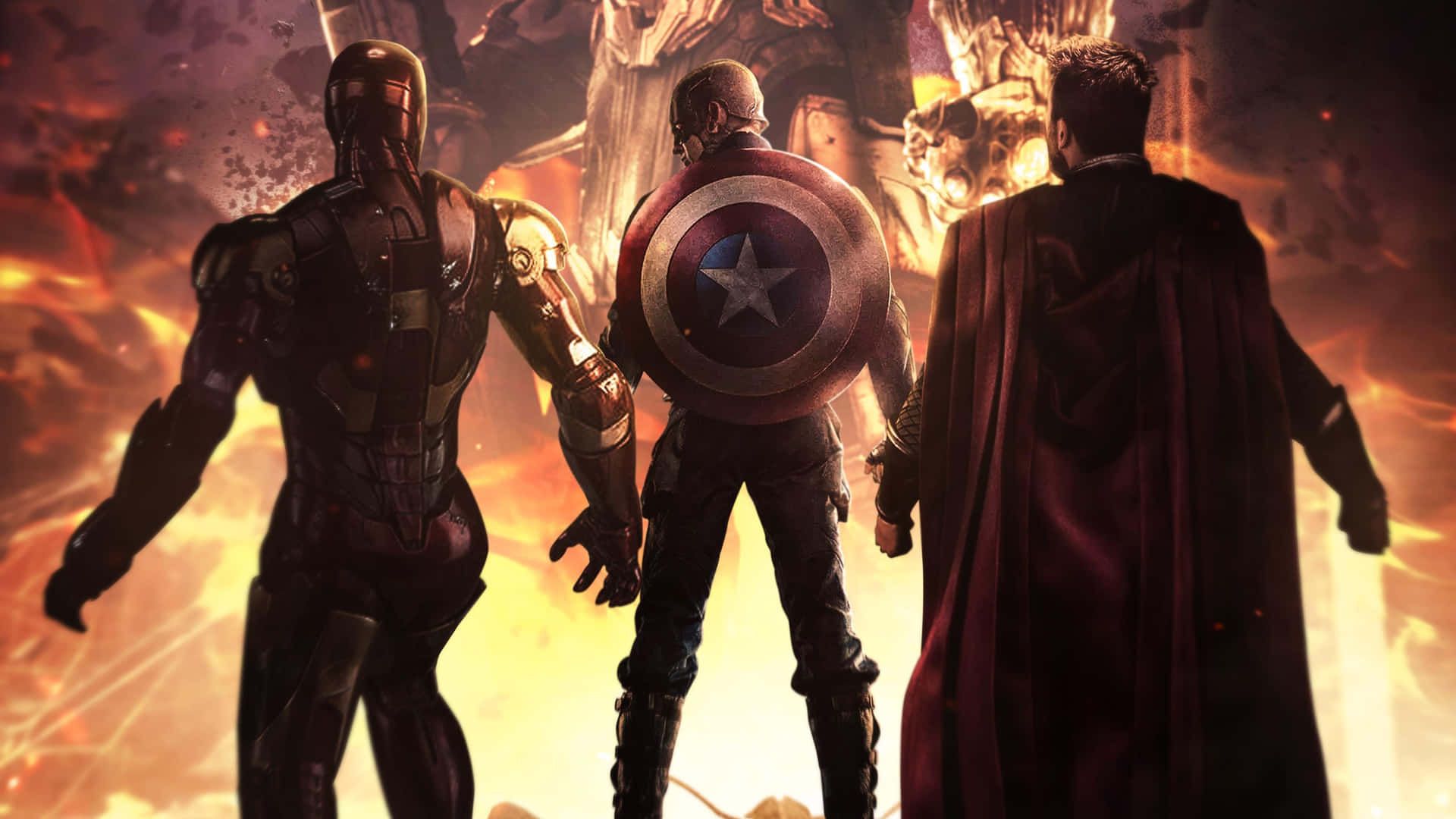 1920x1080 Download The ultimate clash of the superheroes Man versus Thor! Wallpaper
