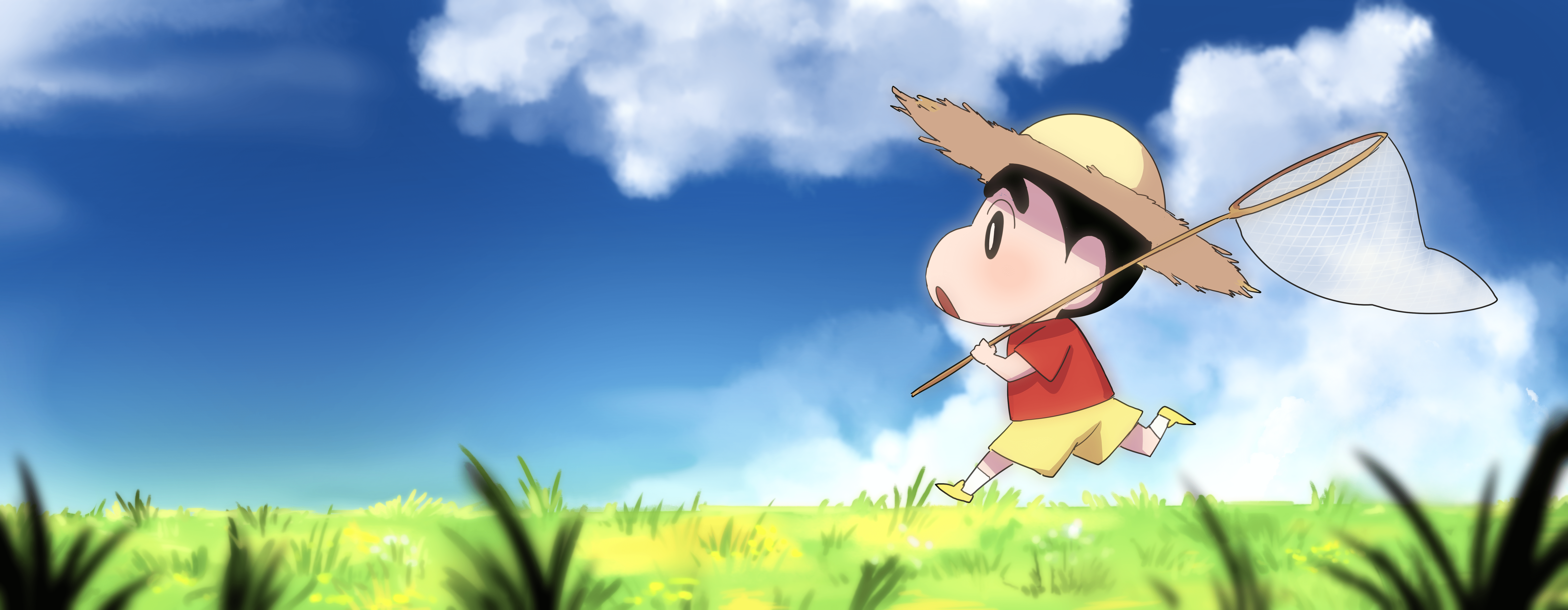 7776x3024 Crayon Shin Chan 4K Ultra HD Wallpaper