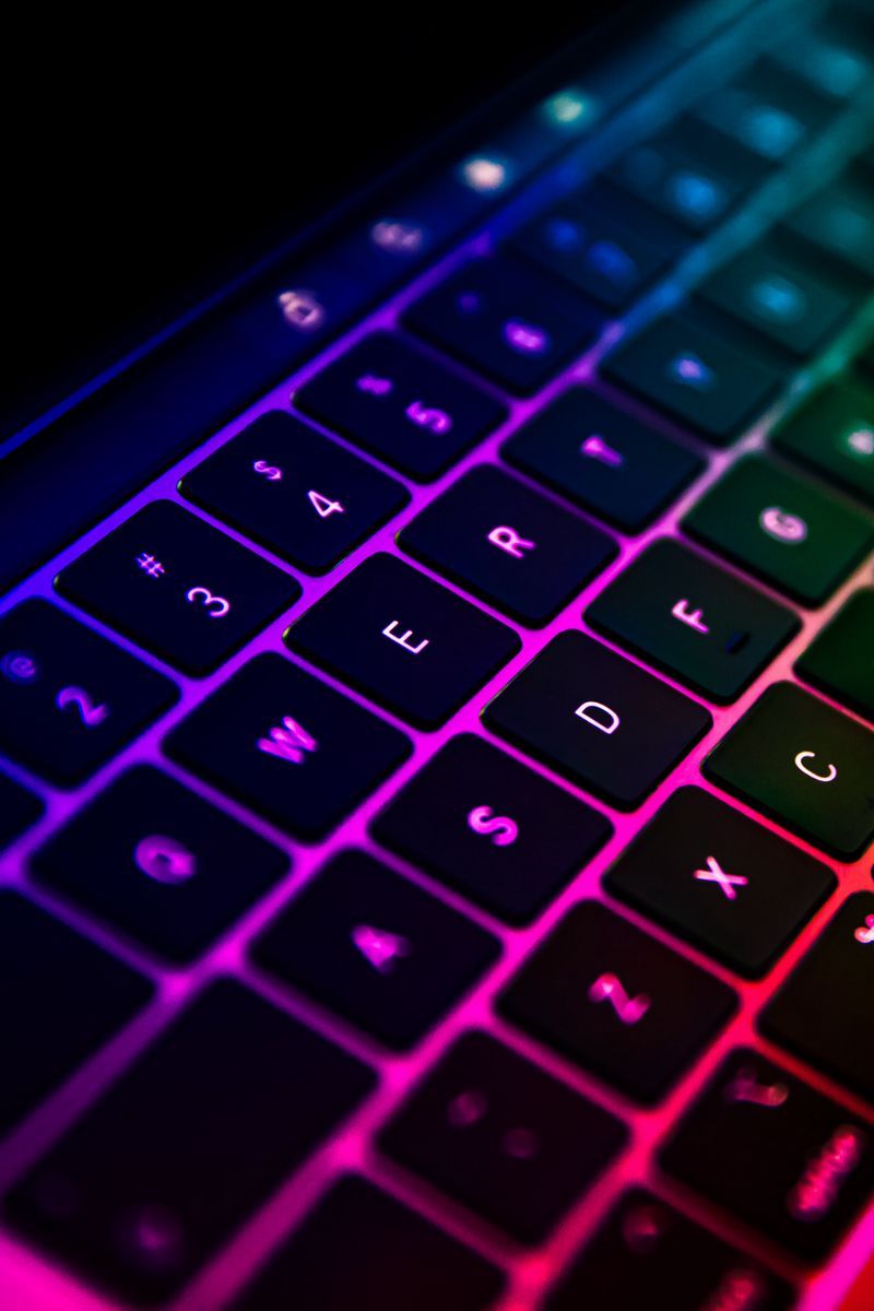 800x1200 Download Wallpaper 800x1200 Keyboard, Laptop, Gradient, Colorful, Technology Iphone 4s 4 For Parallax HD Background