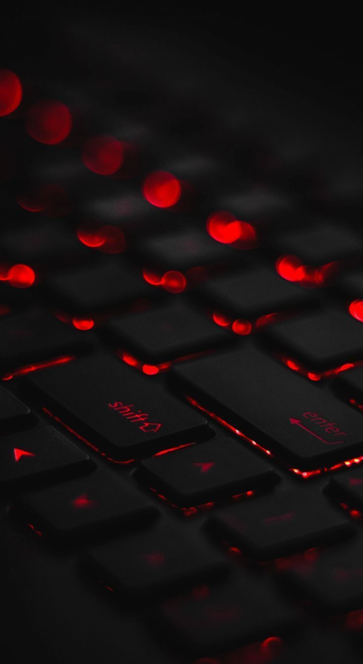 735x1343 Download 1440x2630 wallpaper gaming keyboard, red glow, dark, samsung galaxy note 1440x2630 HD image, backgro. Keyboard, Smartphone wallpaper, iPhone wallpaper